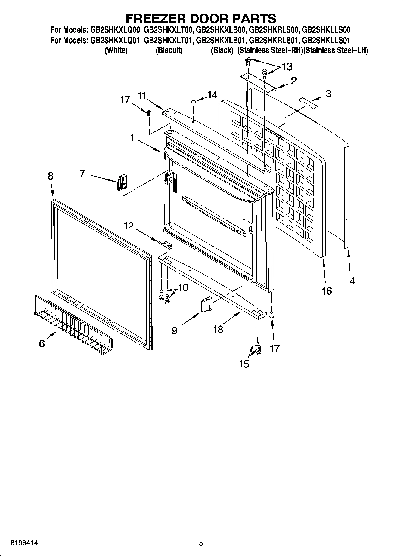 03 - FREEZER DOOR PARTS
