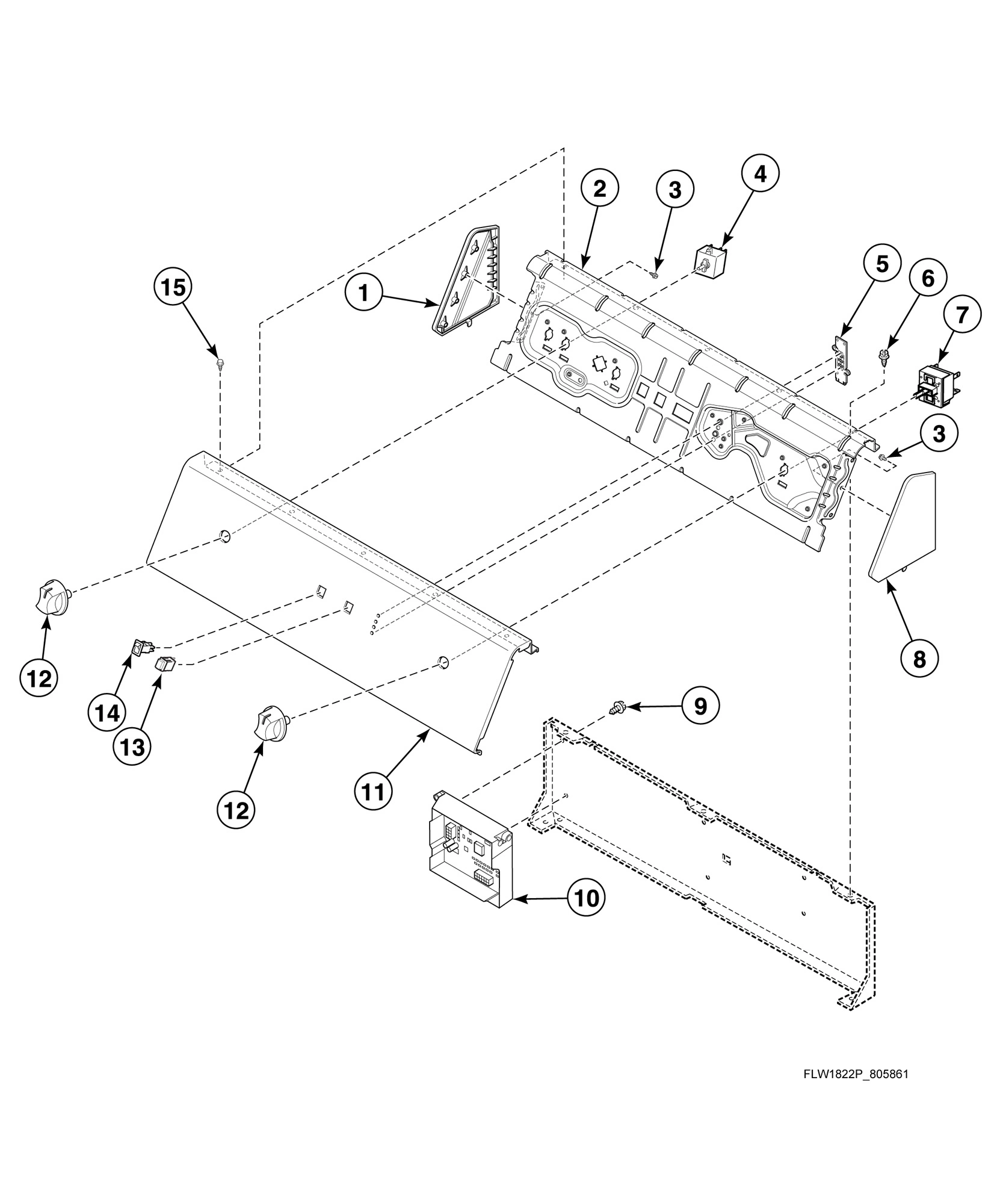 Graphic Panel, Control Support Panel and Controls (Drawing 2 of 2)