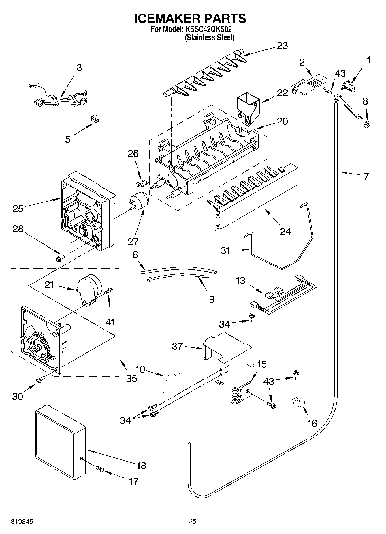 15 - ICEMAKER PARTS