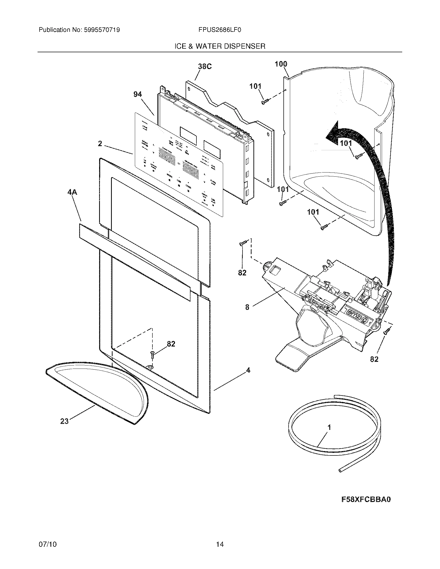 15 - ICE & WATER DISPENSER