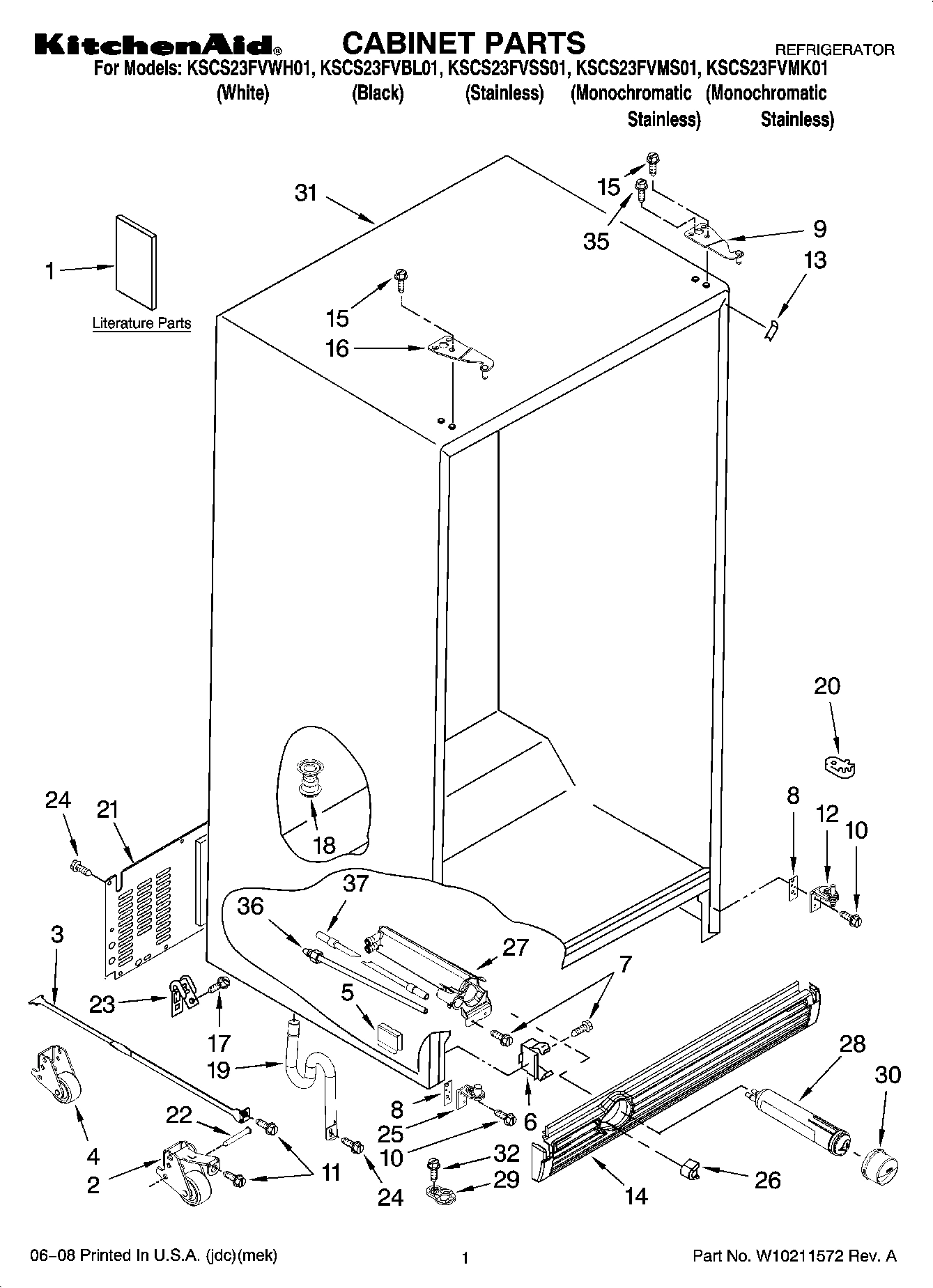 01 - CABINET PARTS