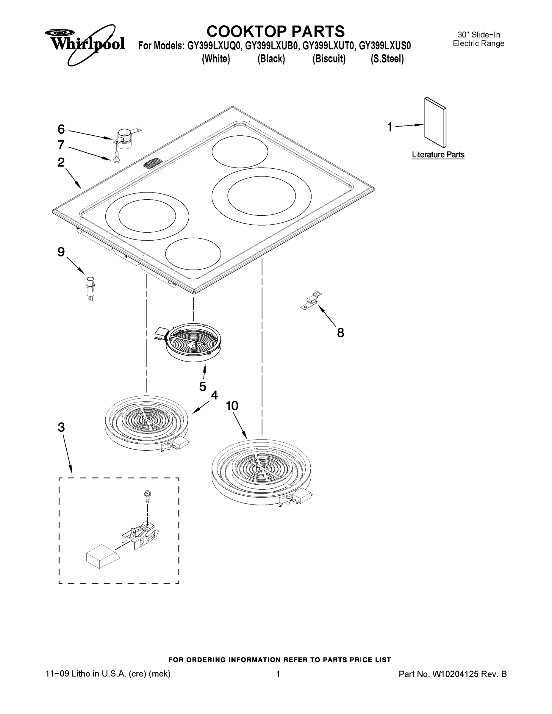 01 - COOKTOP PARTS