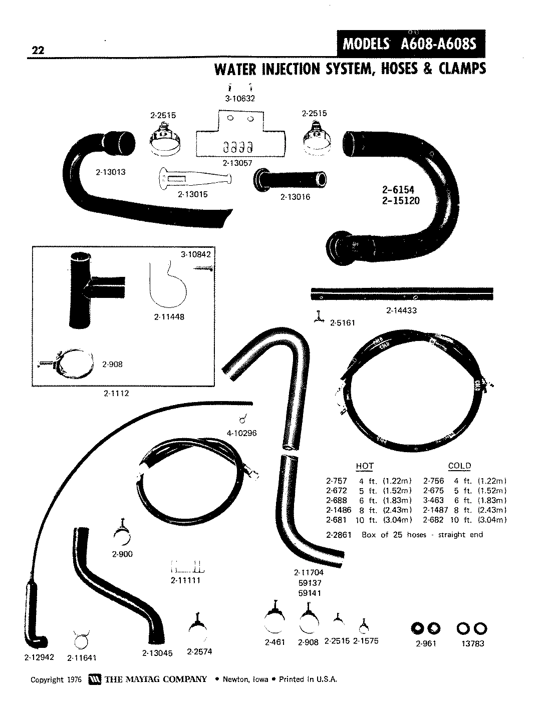 14 - WATER INJECTION SYSTEM, HOSES & CLAMPS