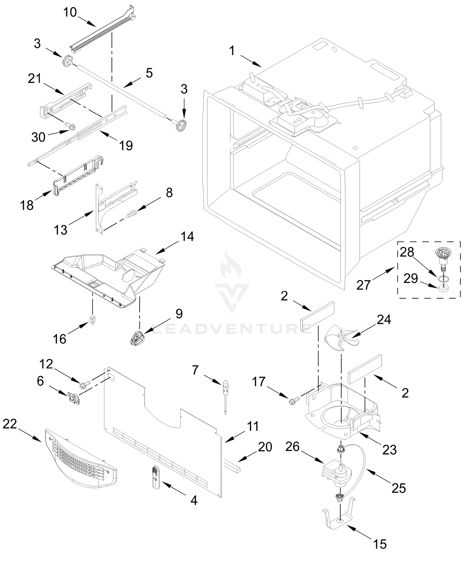FREEZER LINER PARTS