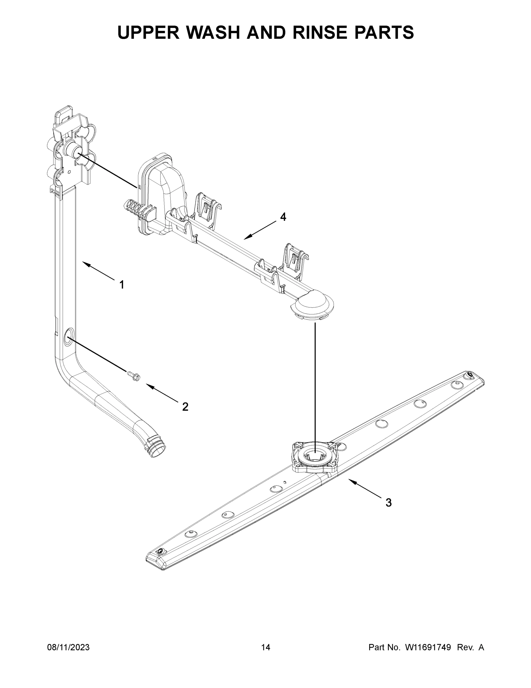 08 - UPPER WASH AND RINSE PARTS