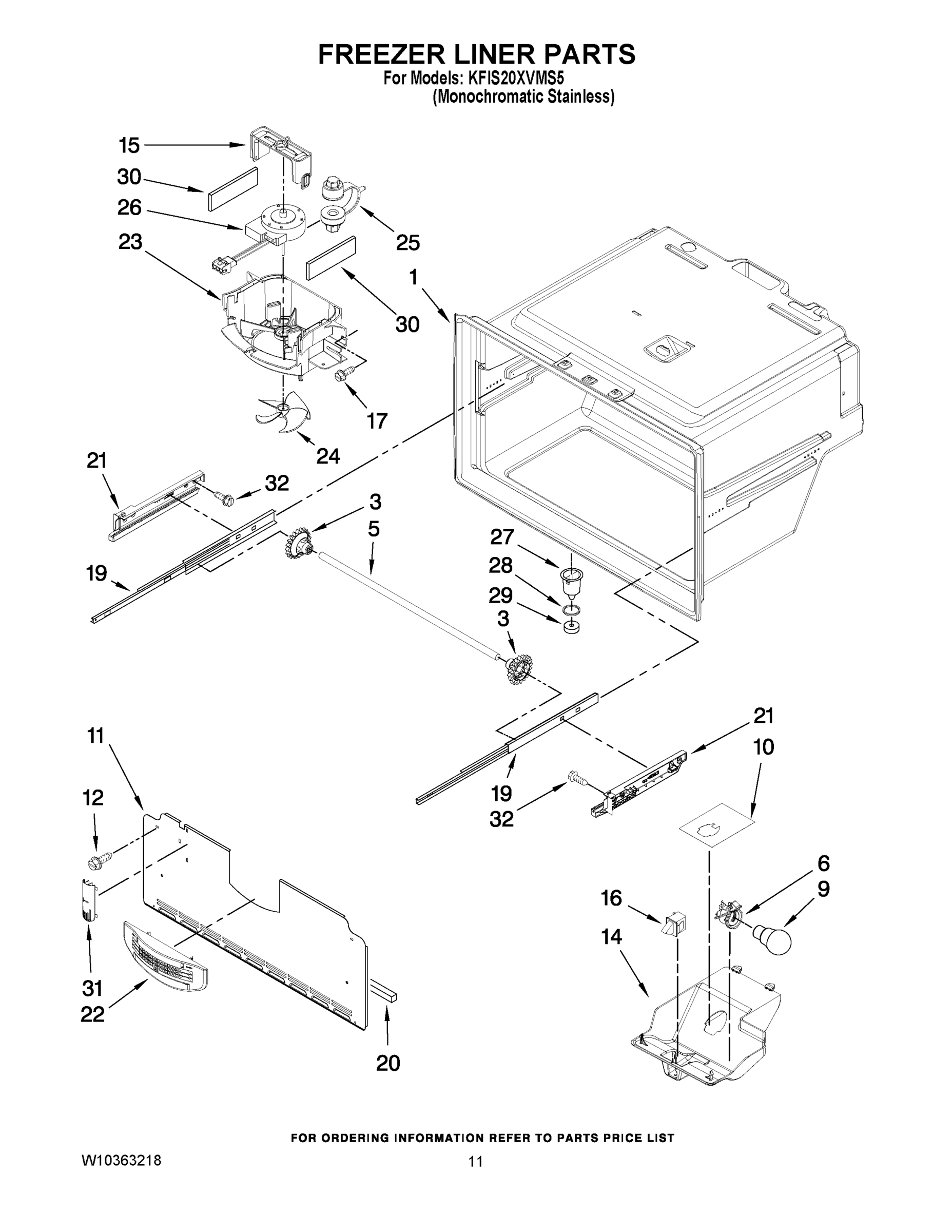 06 - FREEZER LINER PARTS