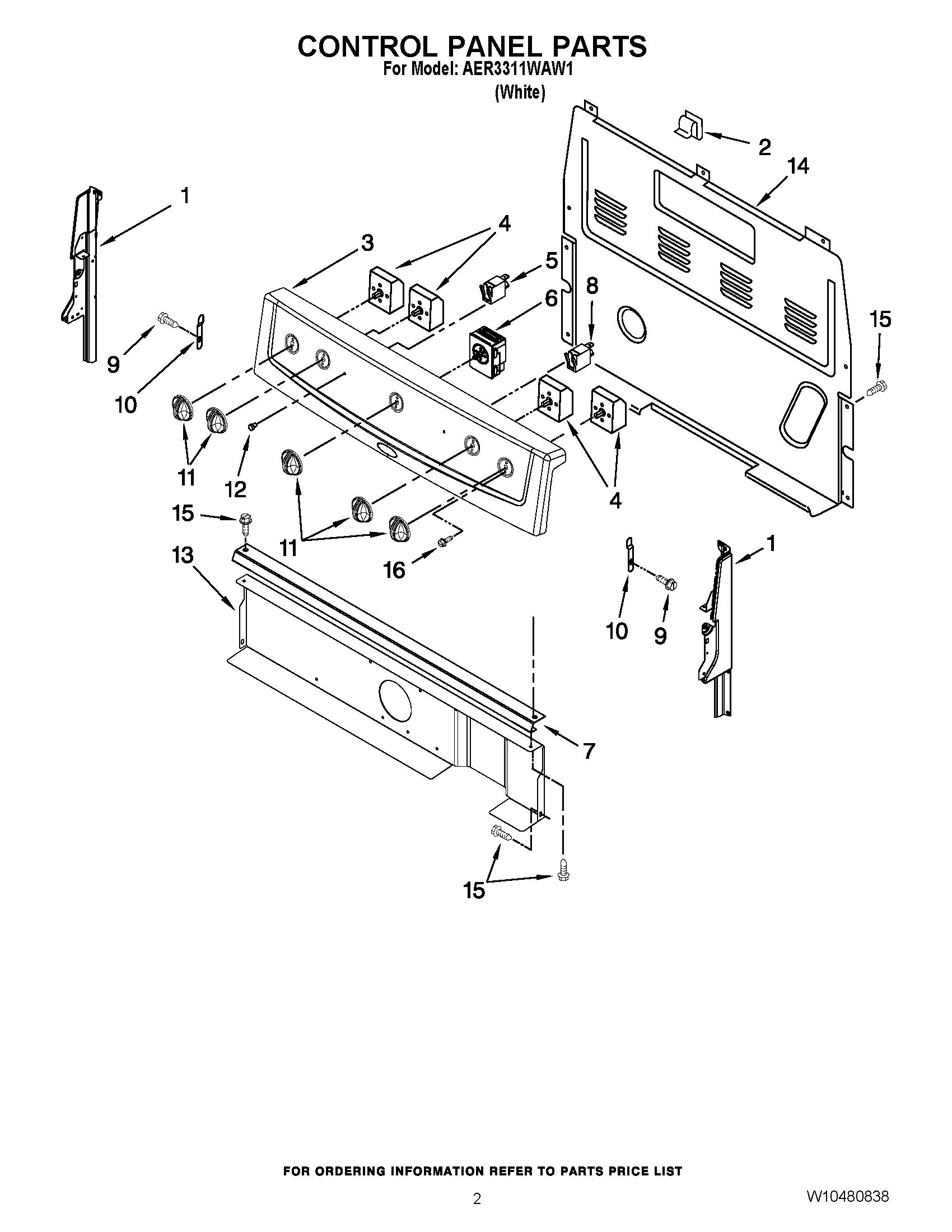 02 - CONTROL PANEL PARTS