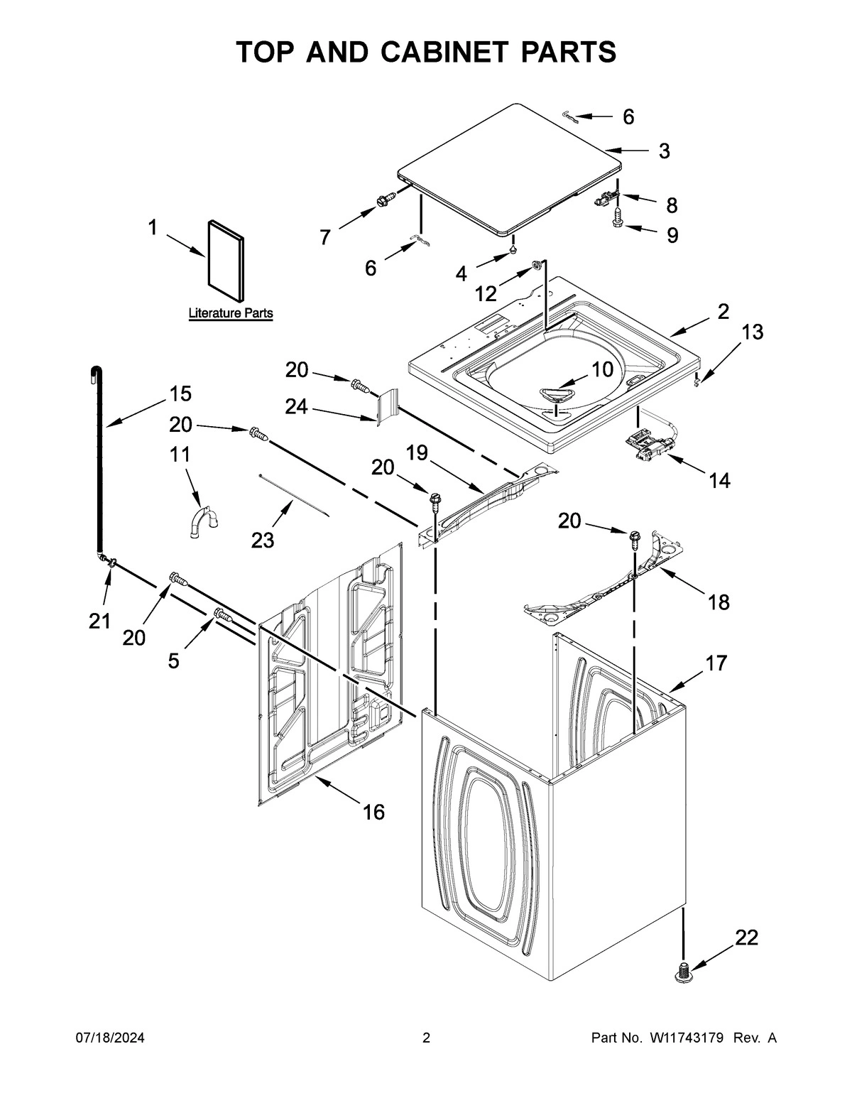 02 - TOP AND CABINET PARTS