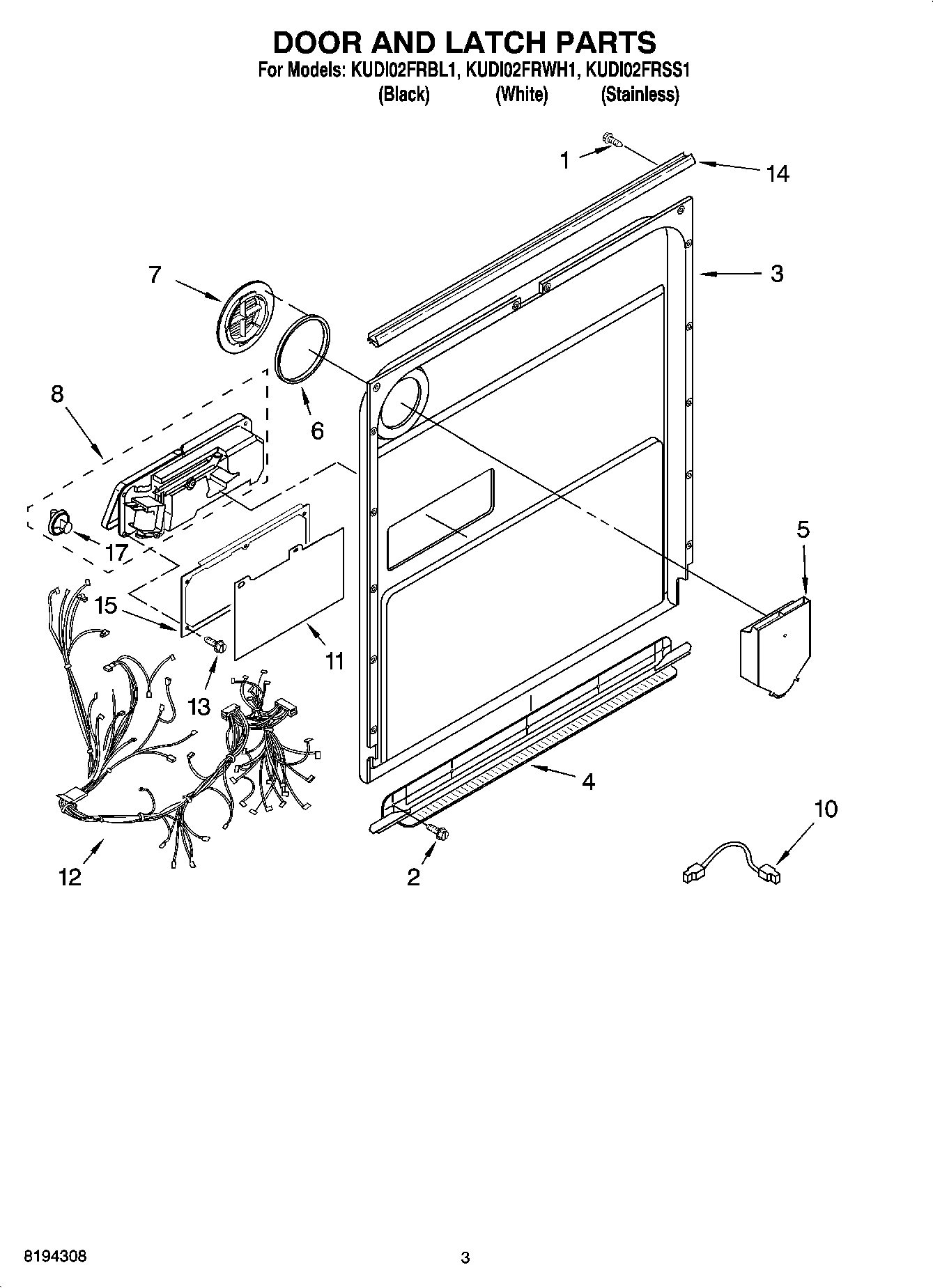 03 - DOOR AND LATCH PARTS