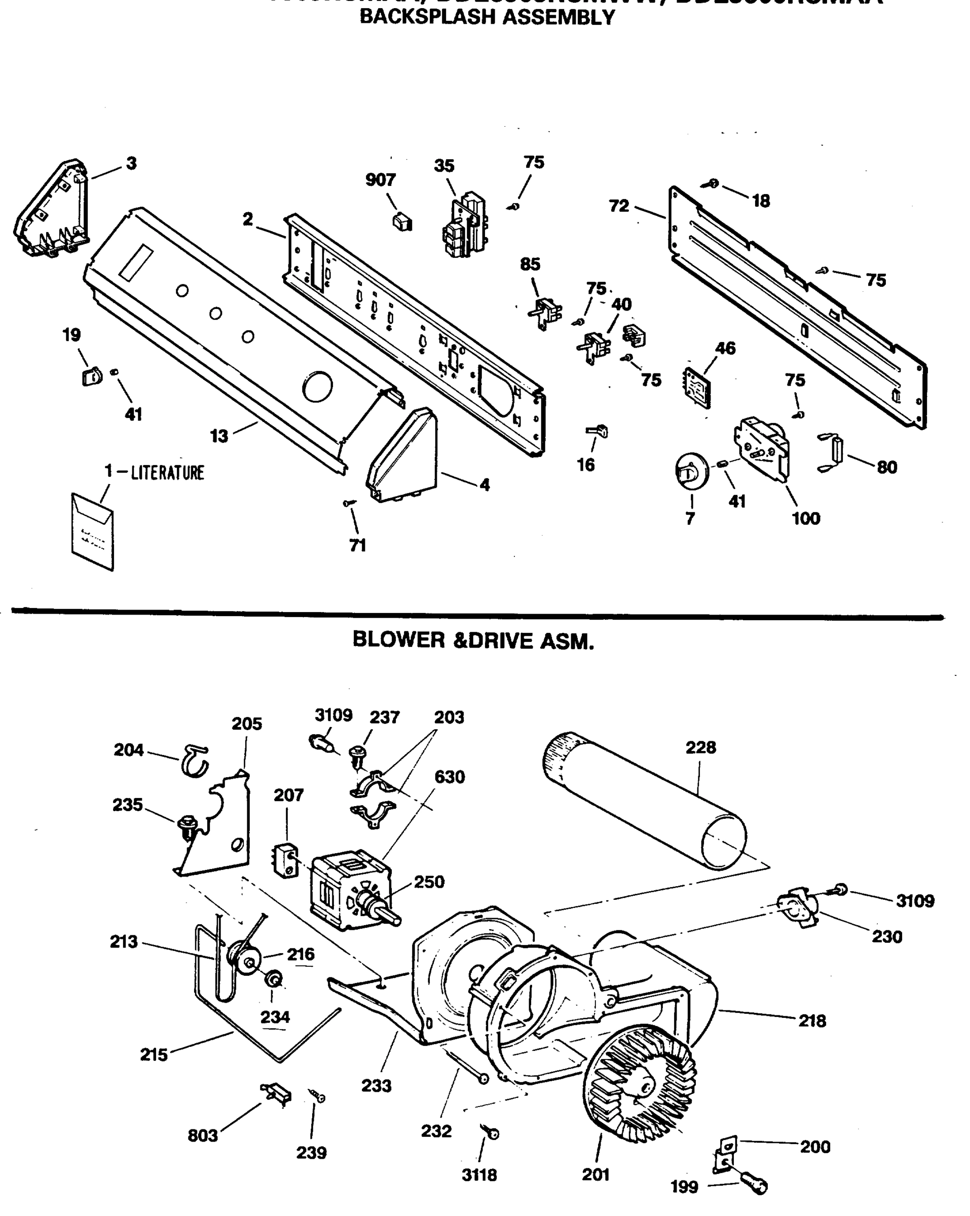 BACKSPLASH ASSEMBLY