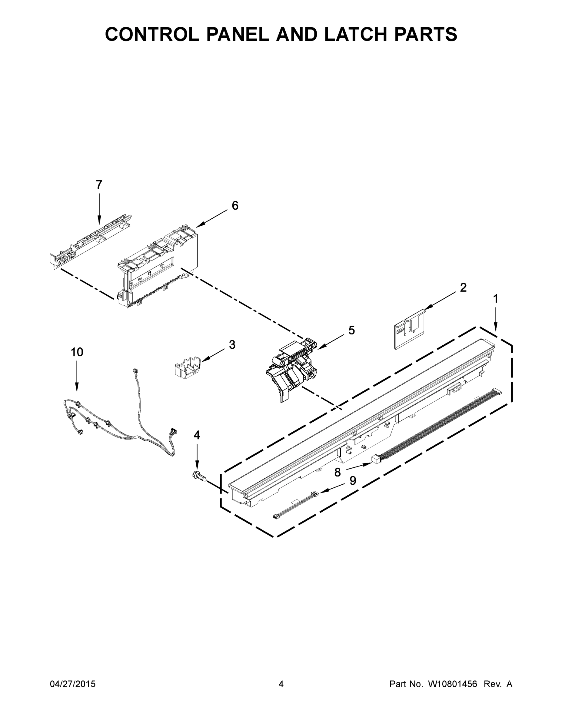 03 - CONTROL PANEL AND LATCH PARTS