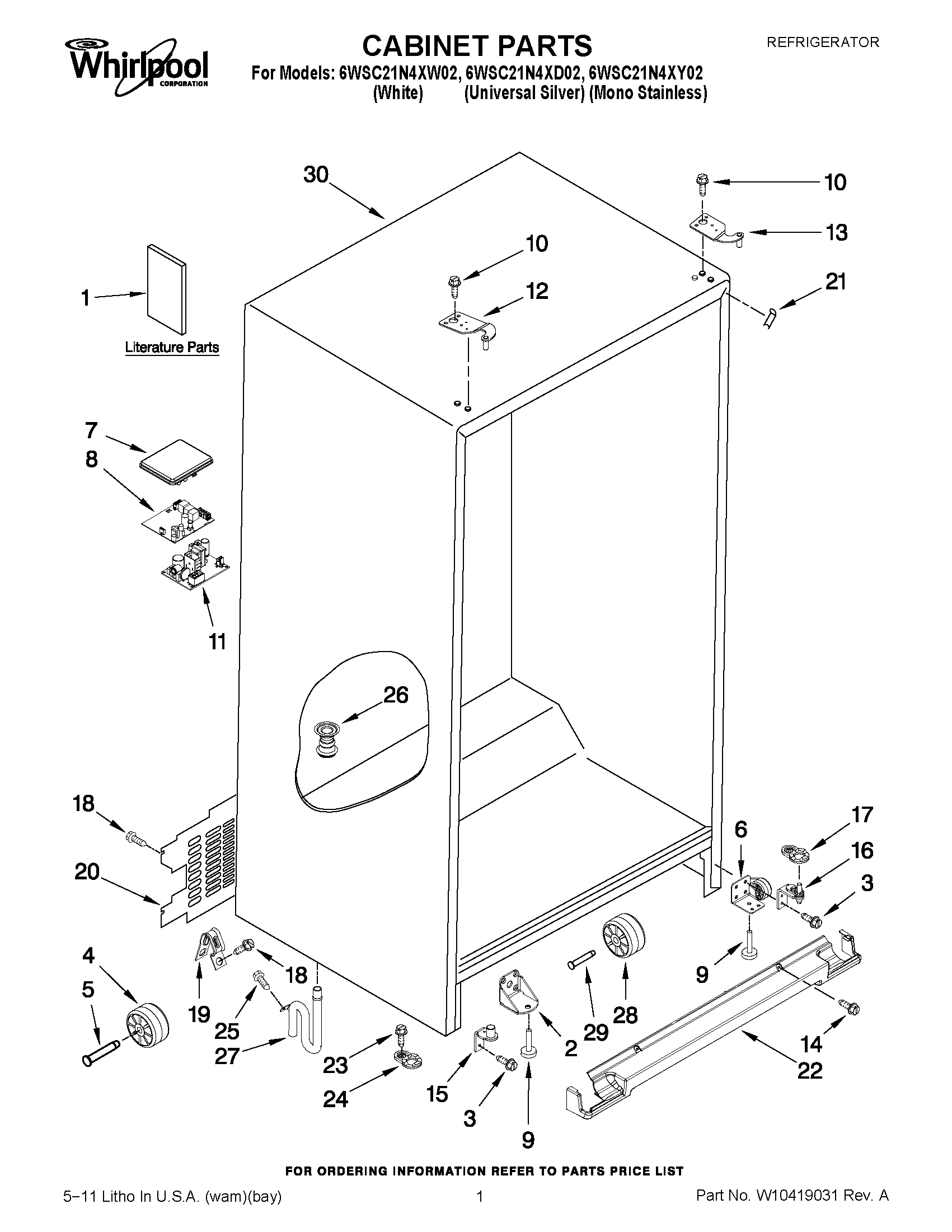 01 - CABINET PARTS