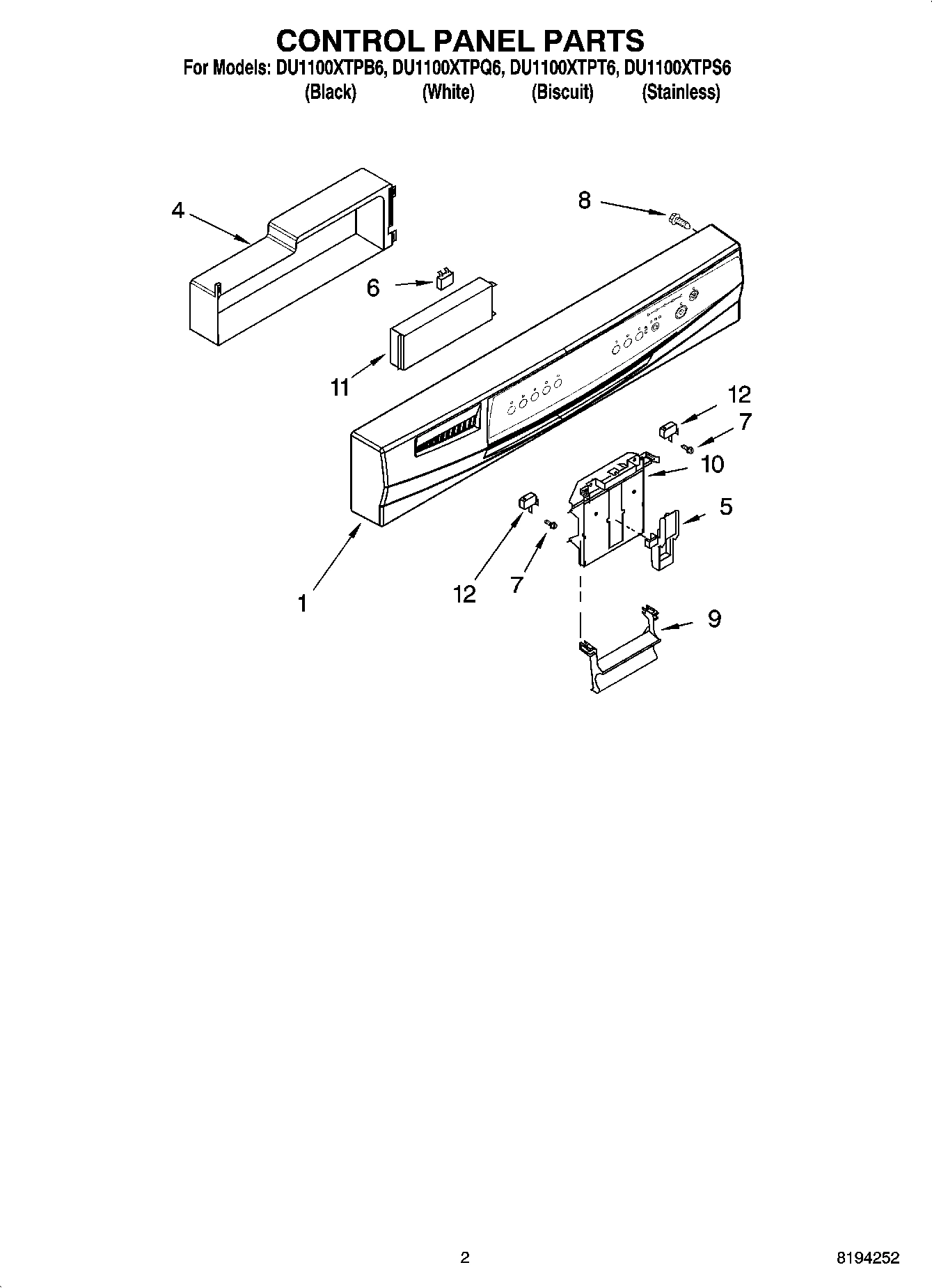 02 - CONTROL PANEL PARTS