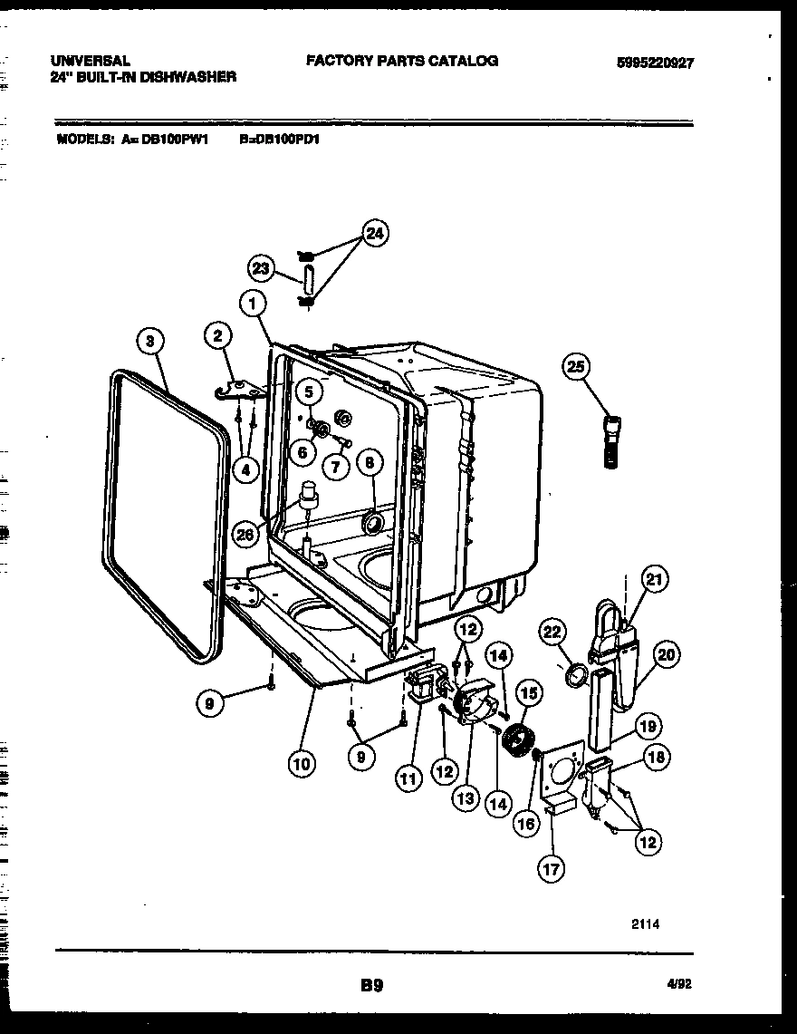 05 - TUB AND FRAME PARTS