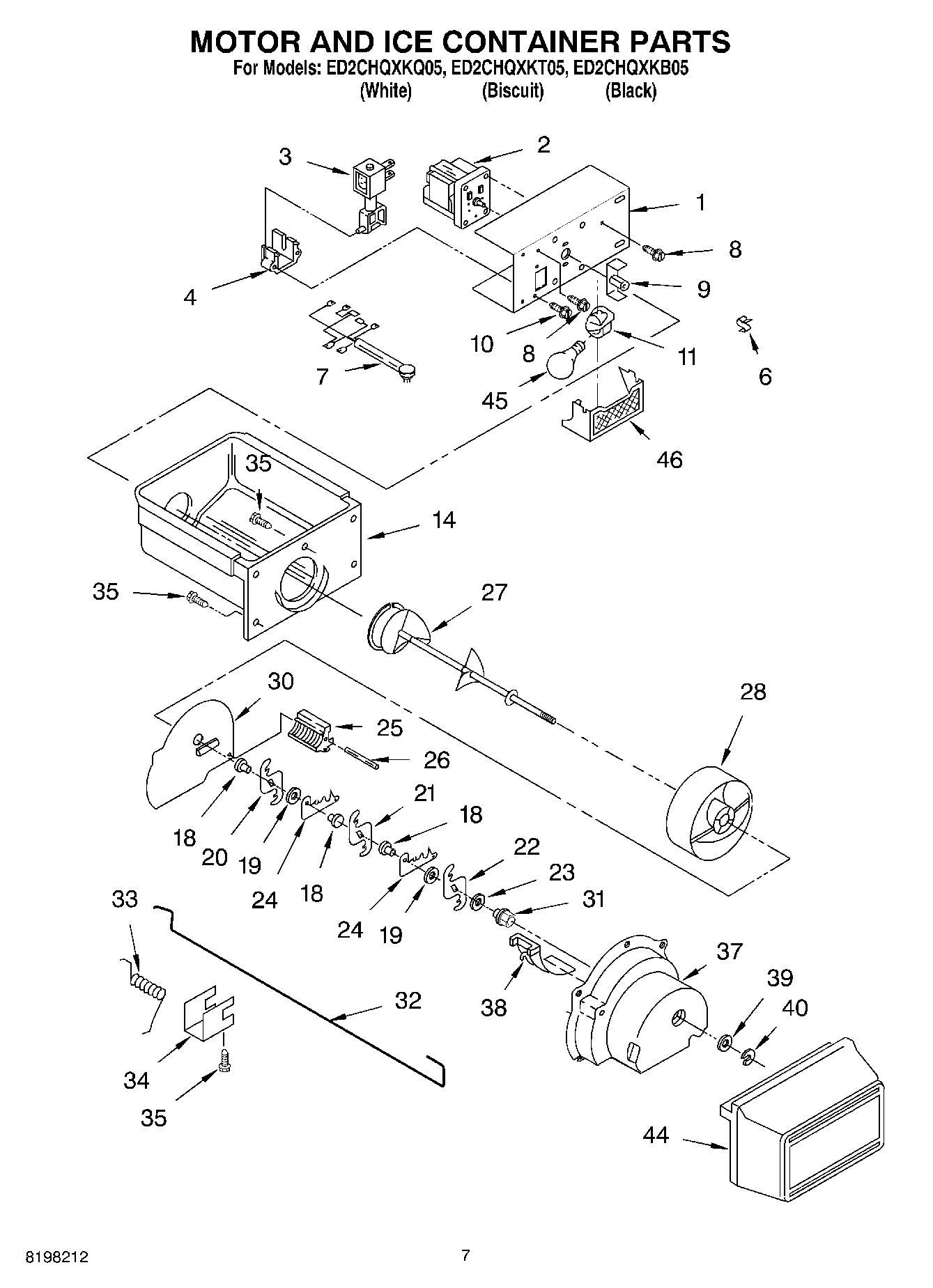 06 - MOTOR AND ICE CONTAINER PARTS