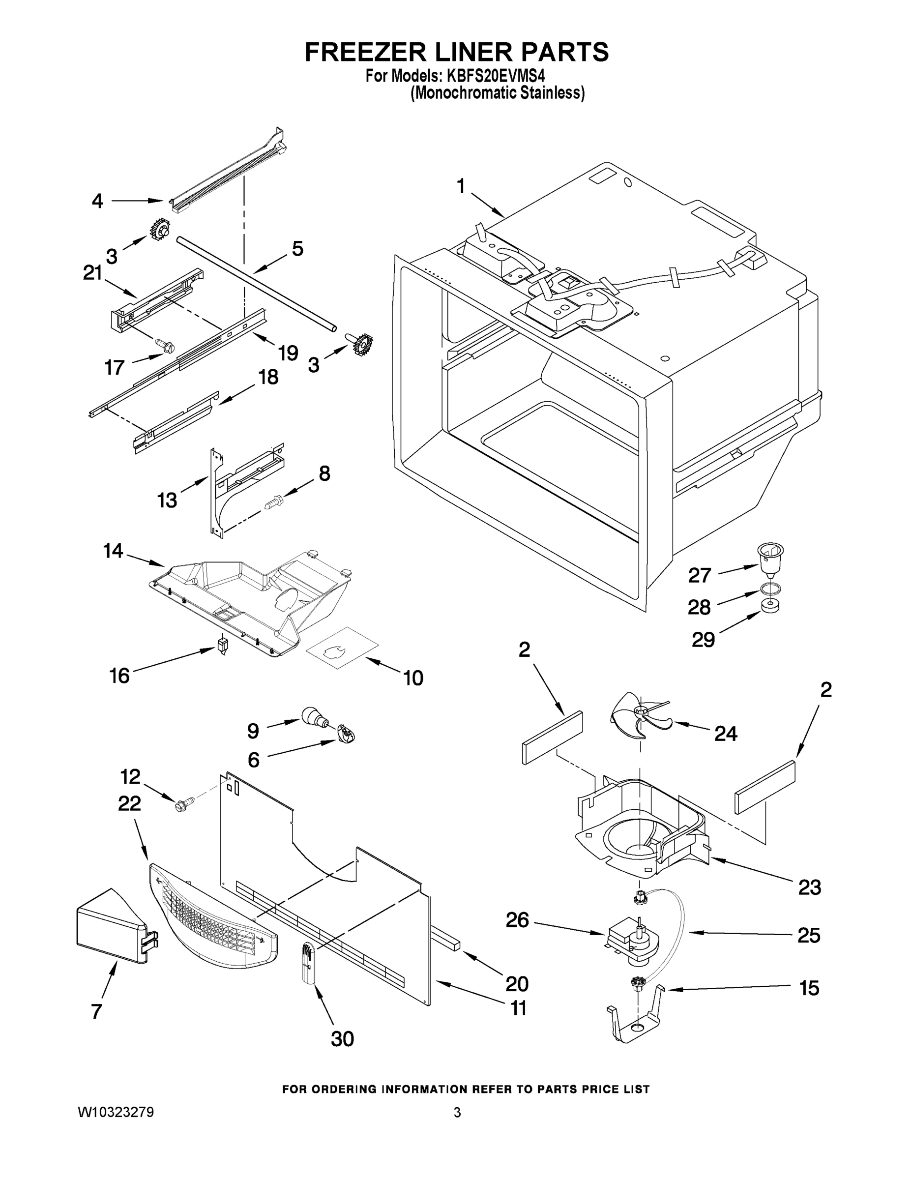 02 - FREEZER LINER PARTS