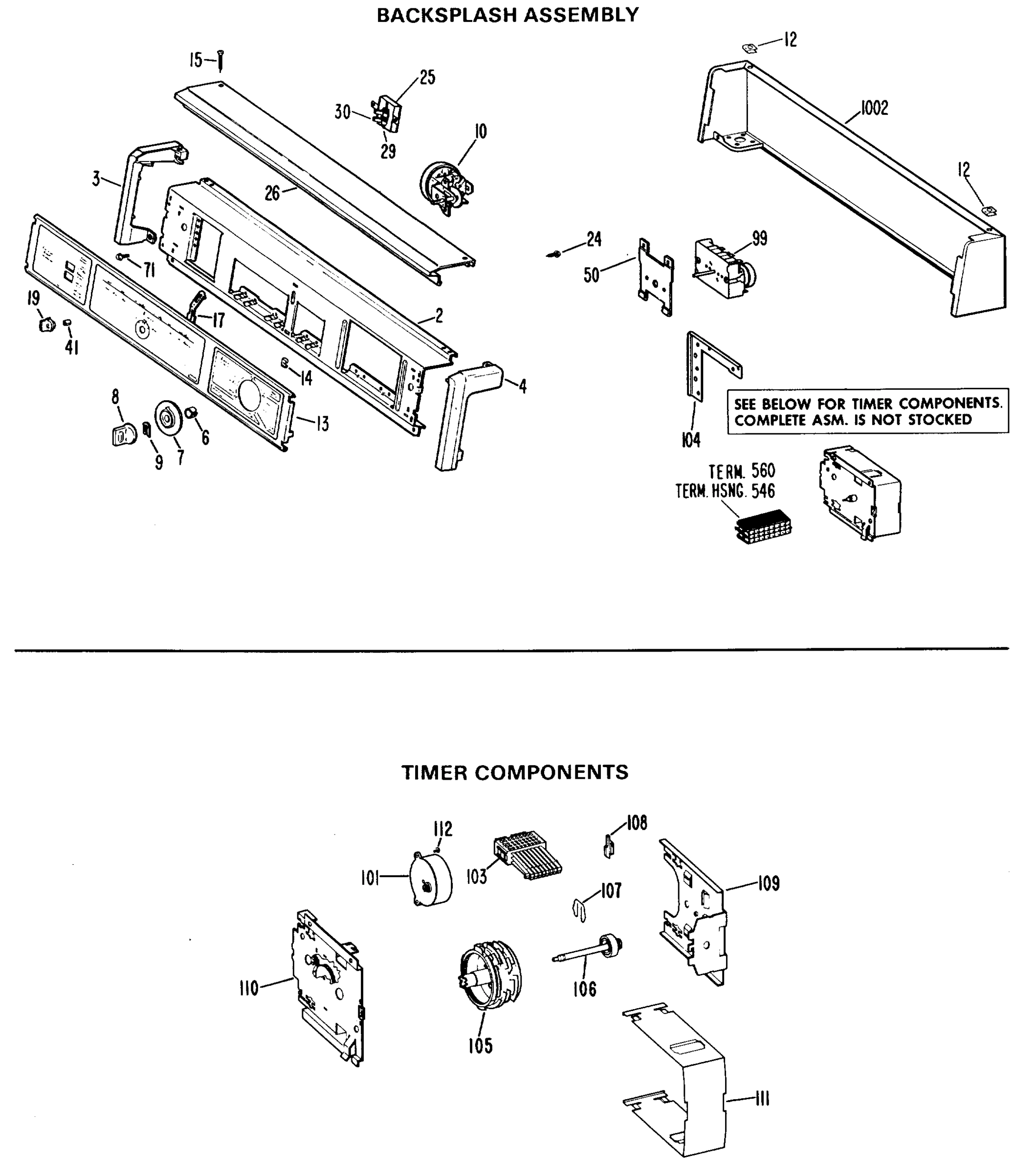 BACKSPLASH ASSEMBLY