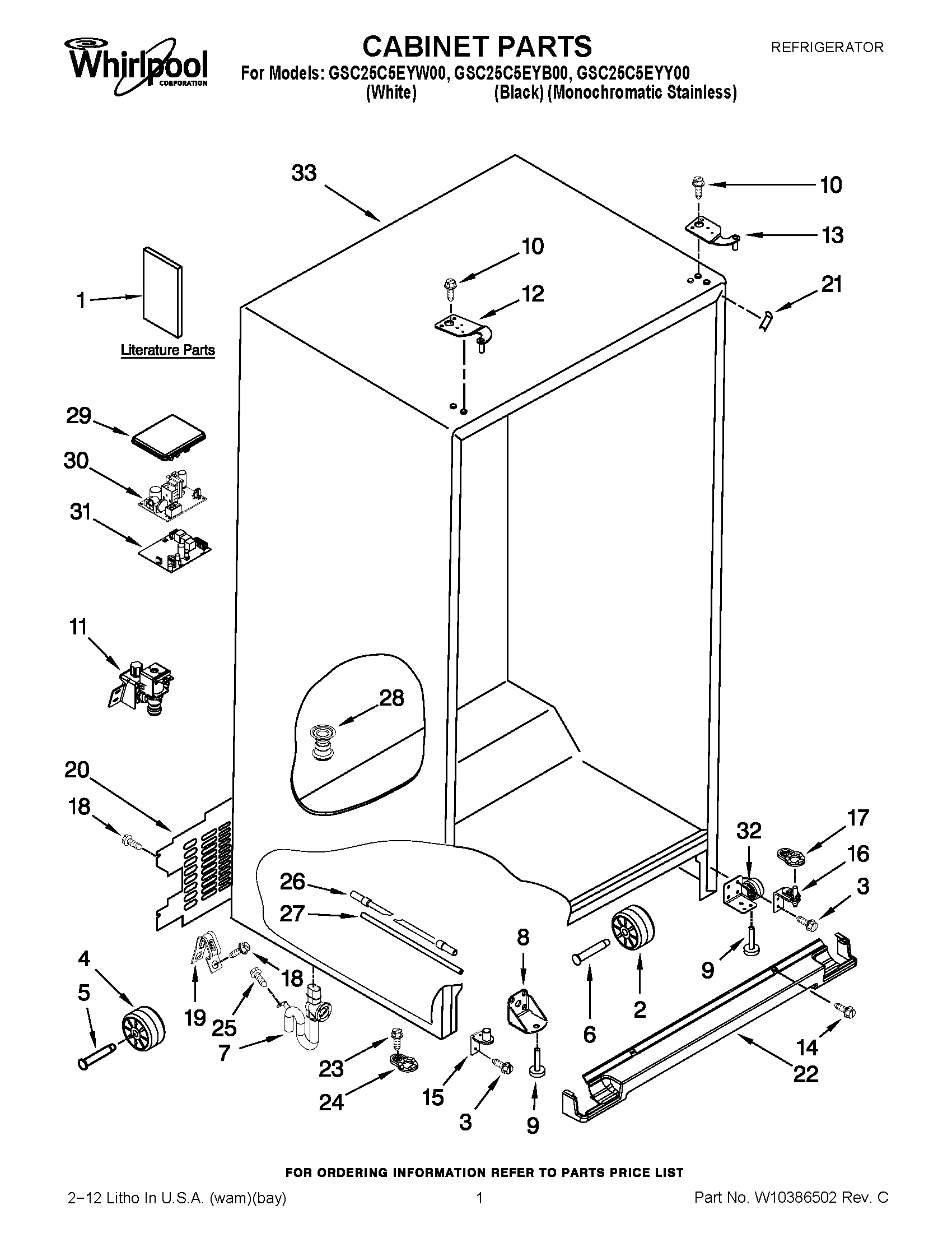 01 - CABINET PARTS