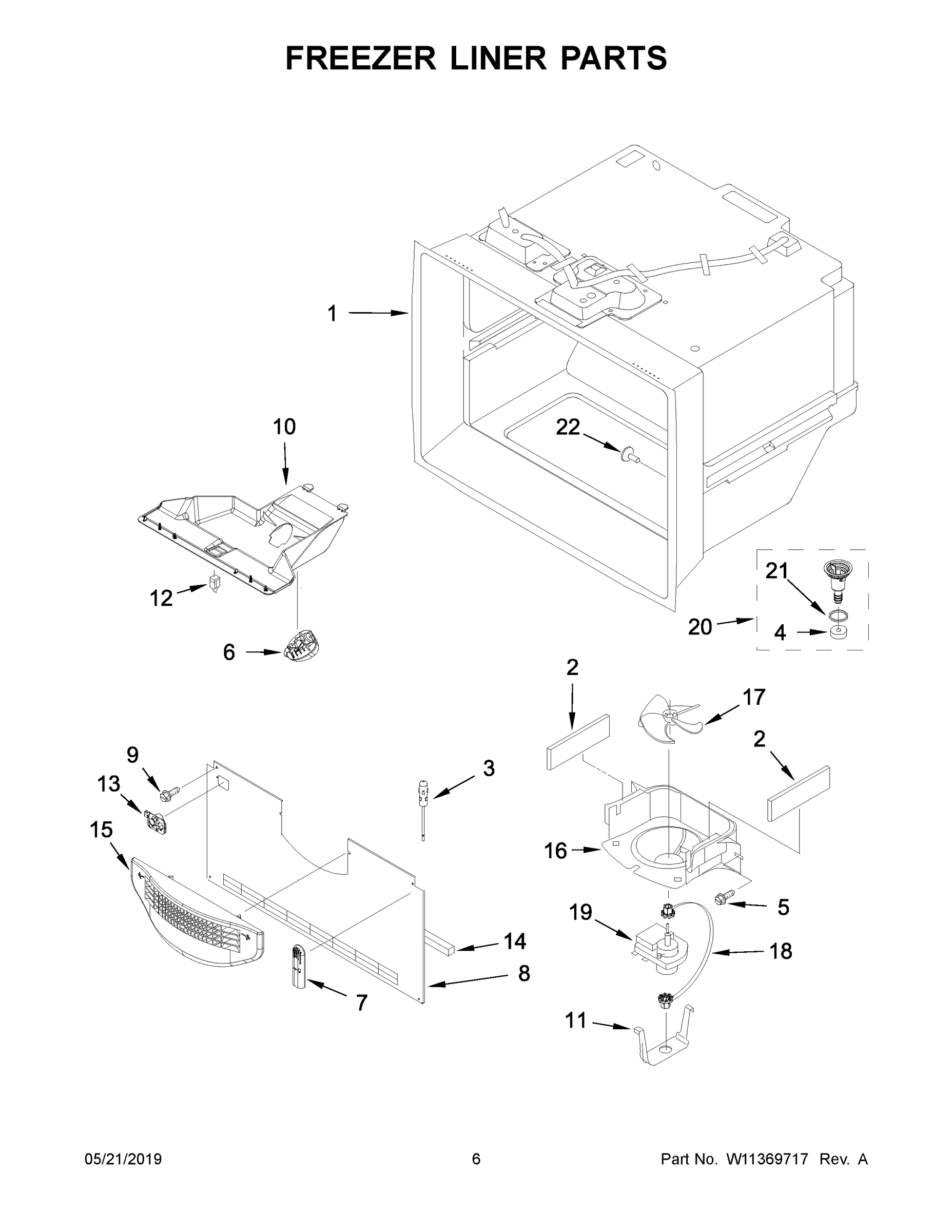 04 - FREEZER LINER PARTS