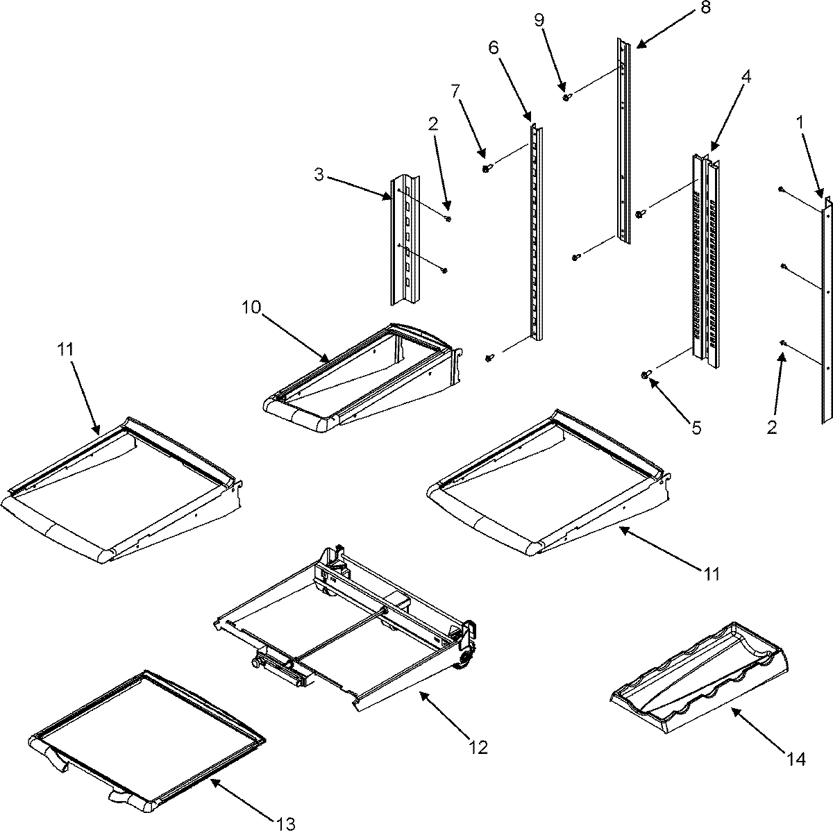 12 - REFRIGERATOR SHELVES