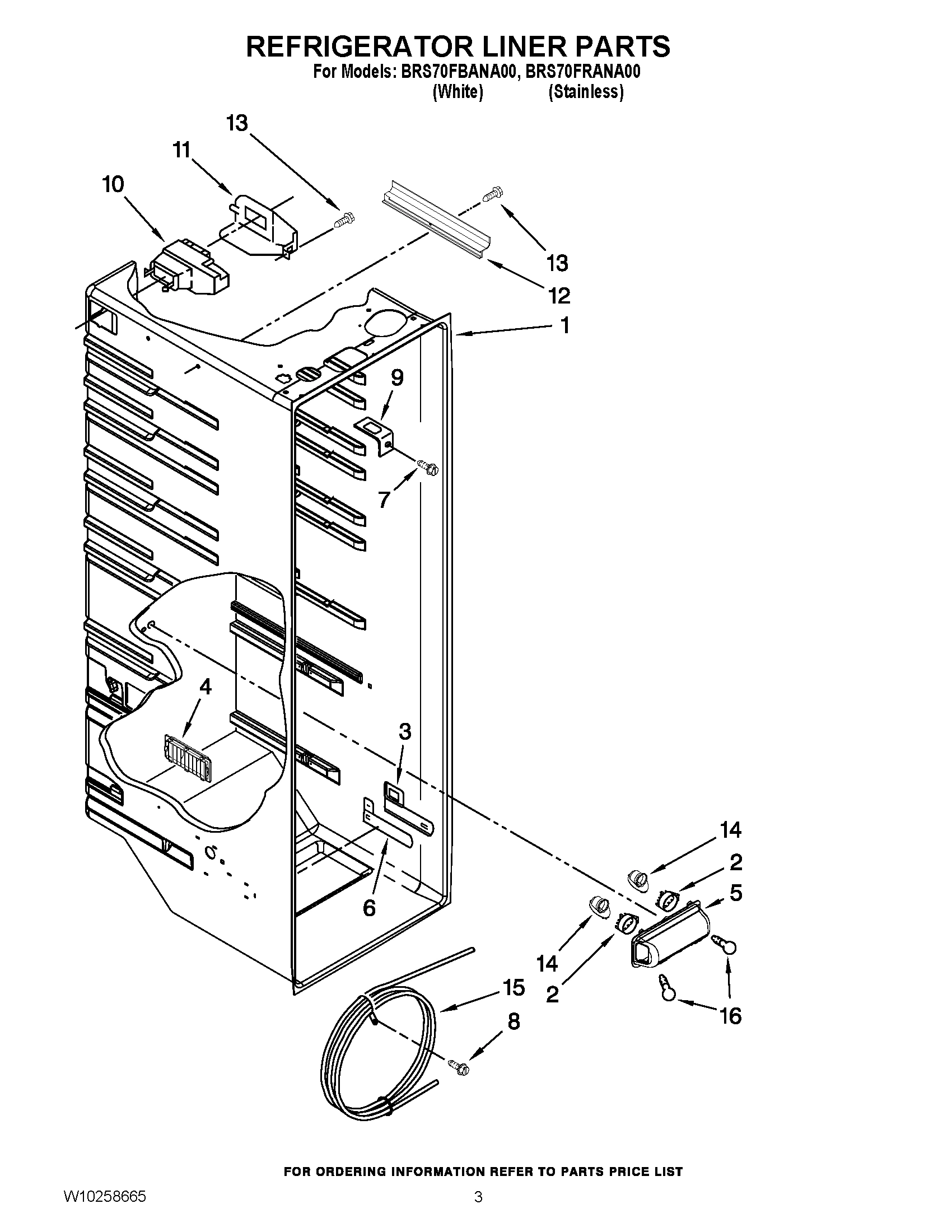 02 - REFRIGERATOR LINER PARTS