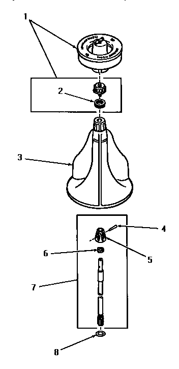 04 - AGITATOR, SHAFT & FABRIC SOFTENER DISP