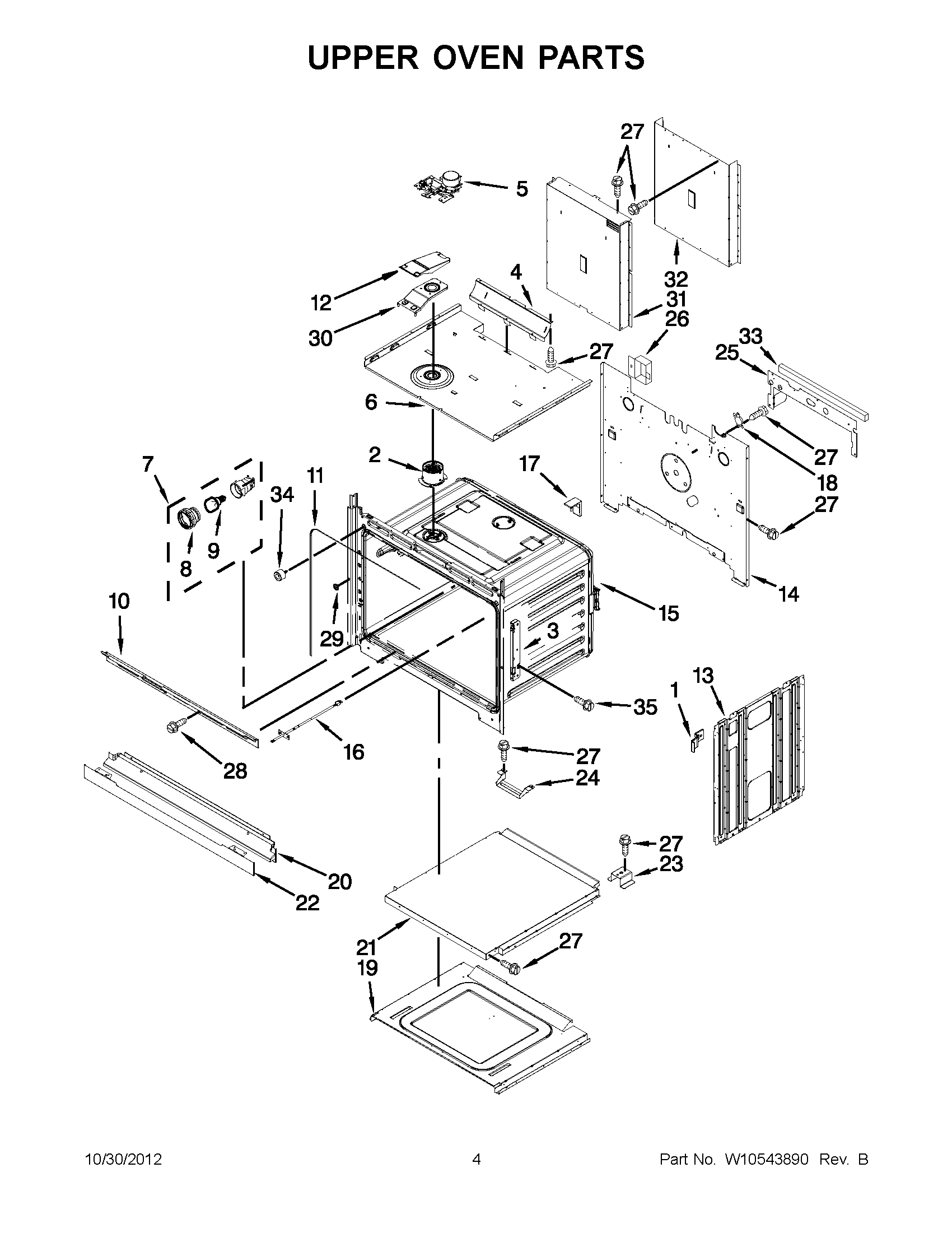 02 - UPPER OVEN PARTS
