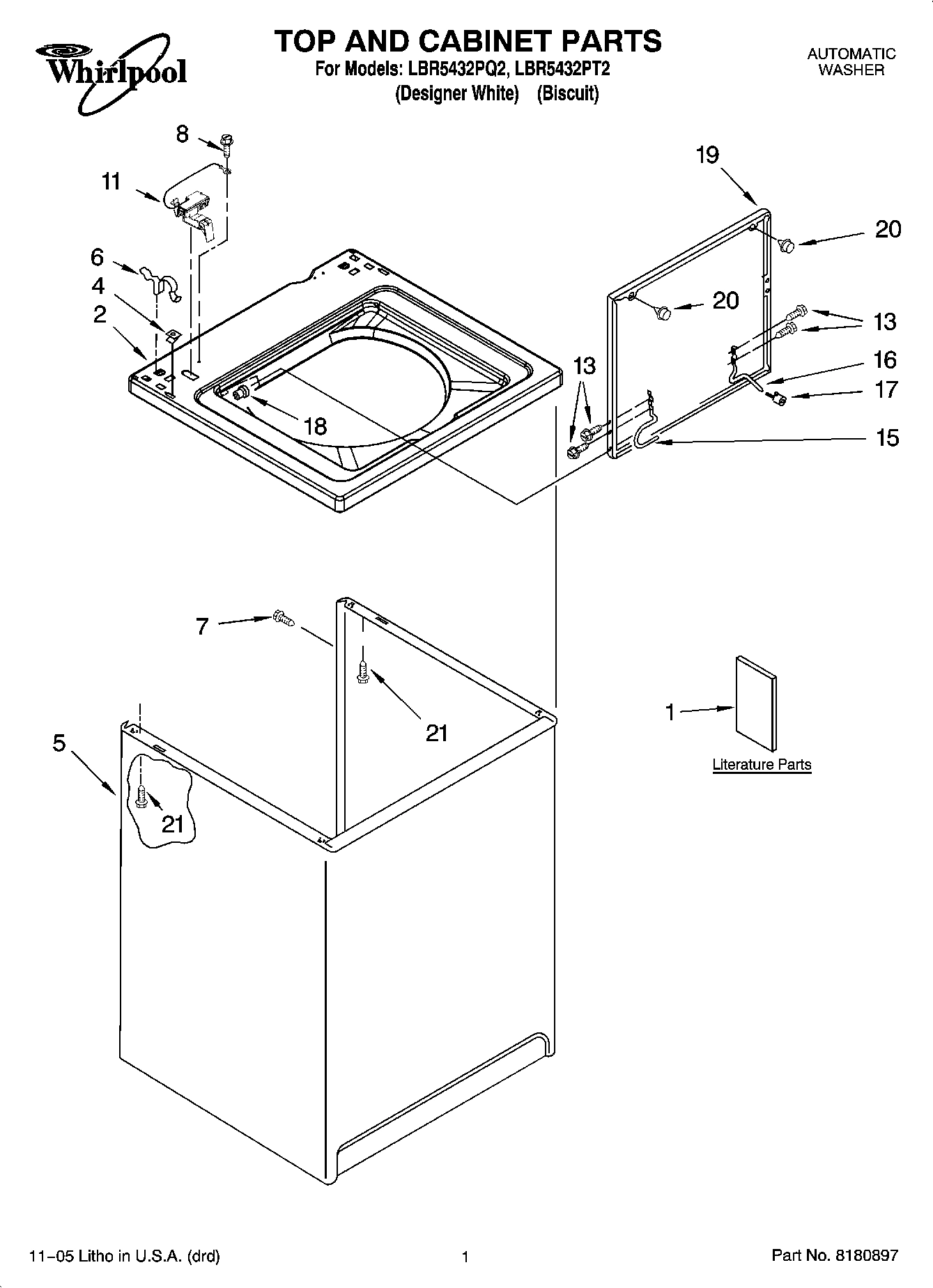 01 - TOP AND CABINET PARTS