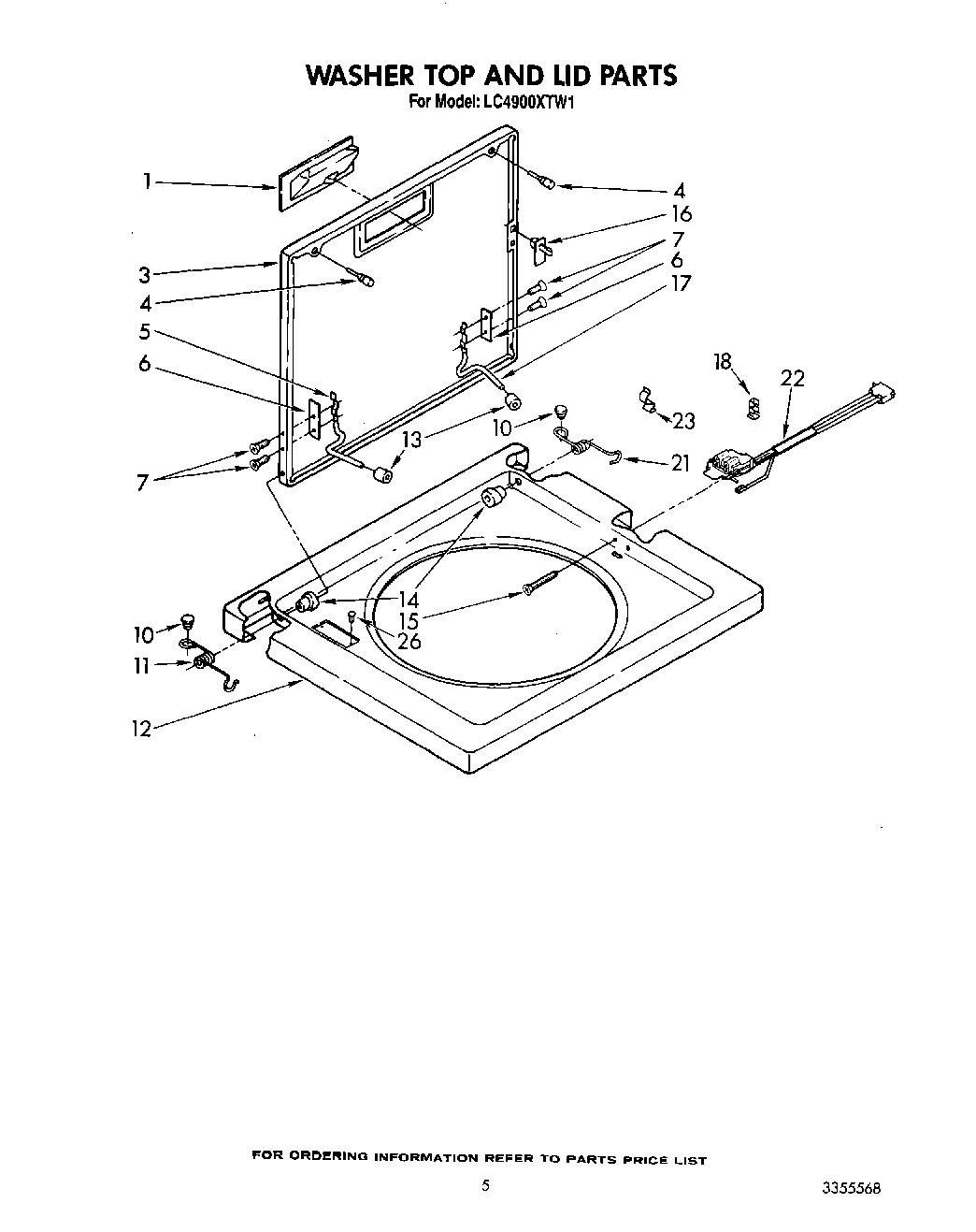 04 - WASHER TOP AND LID