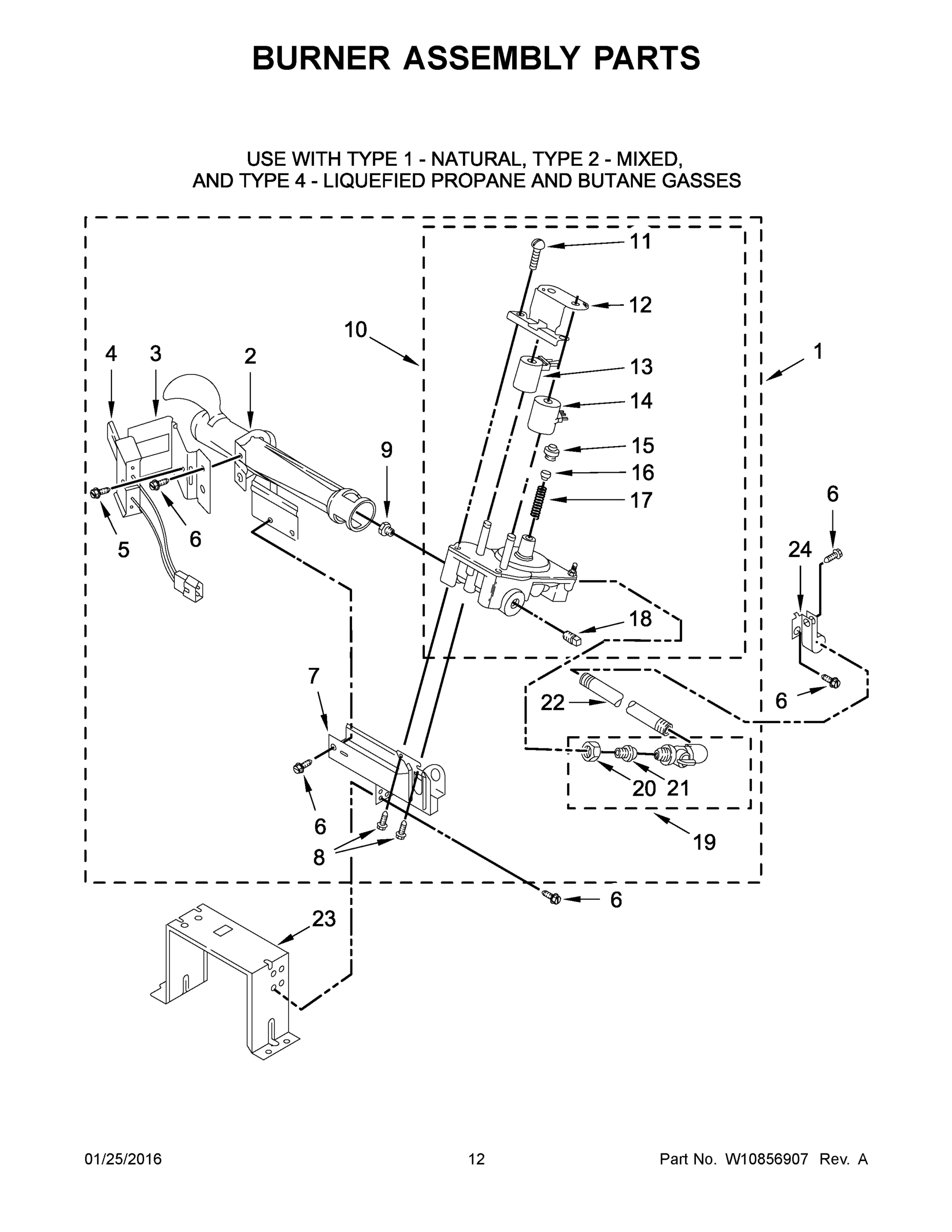 07 - BURNER ASSEMBLY PARTS