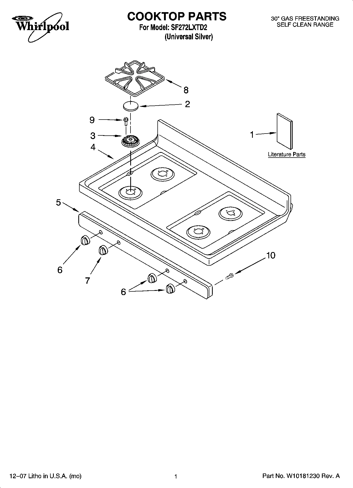01 - COOKTOP PARTS