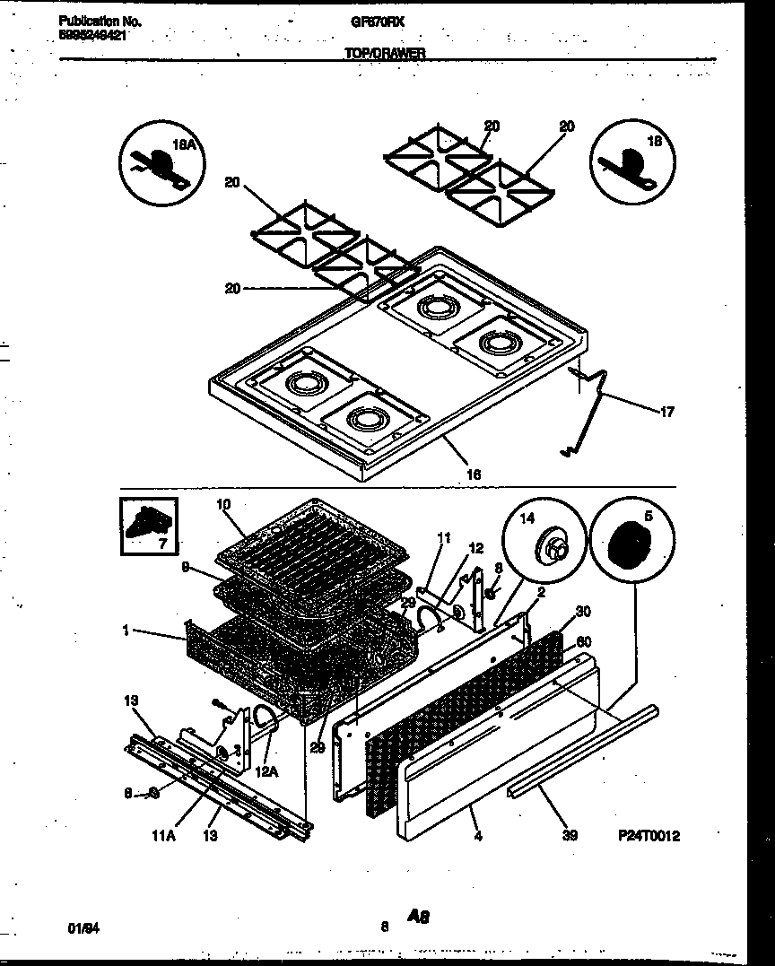 05 - COOKTOP AND BROILER DRAWER PARTS