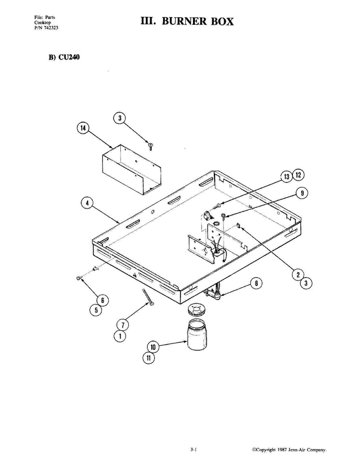 01 - BURNER BOX (CU240)
