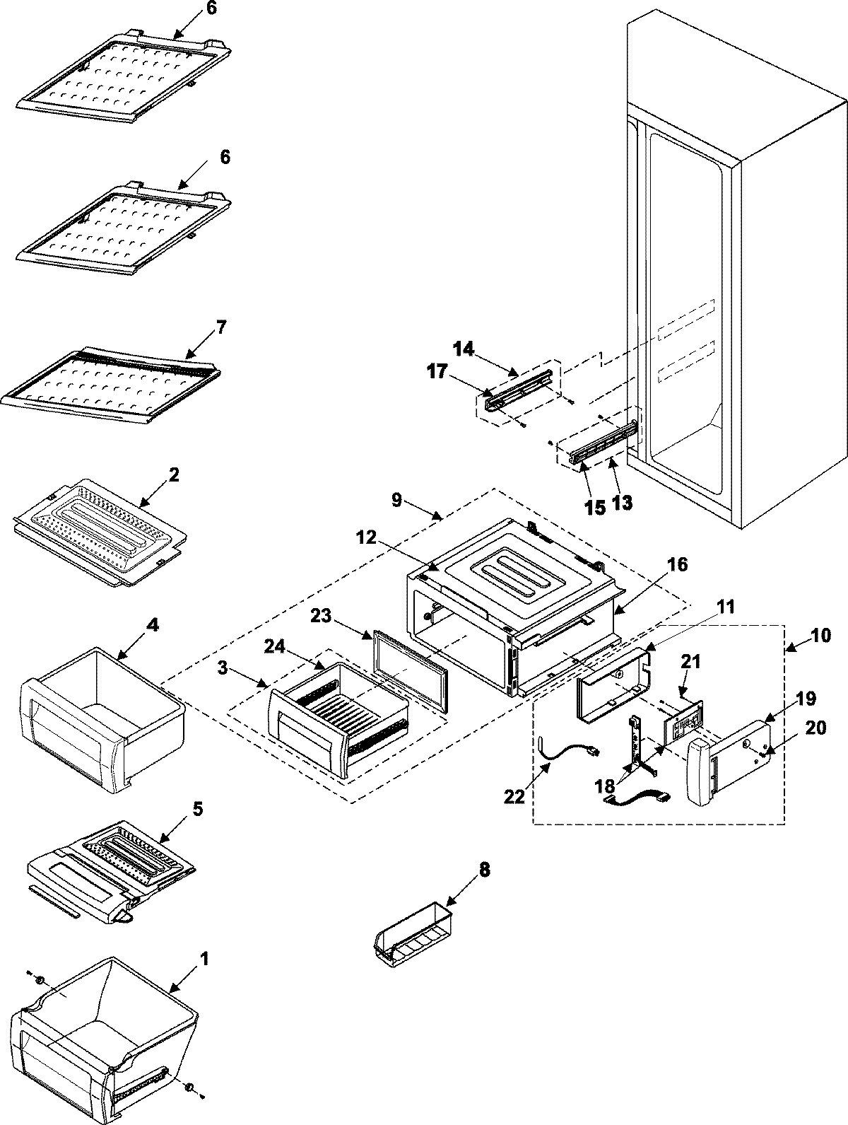 12 - REFRIGERATOR SHELVES