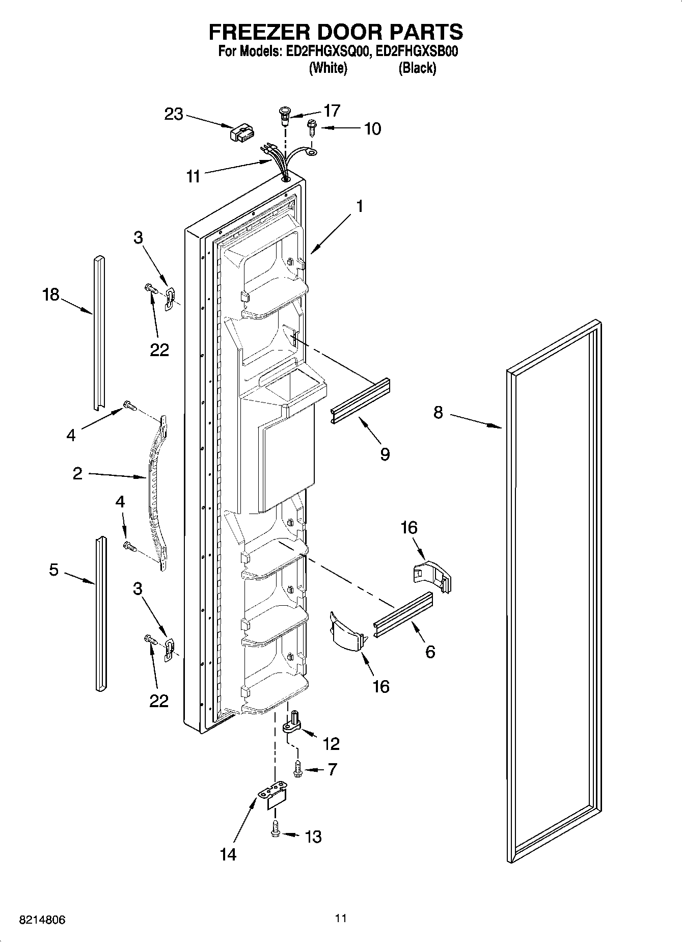 07 - FREEZER DOOR PARTS