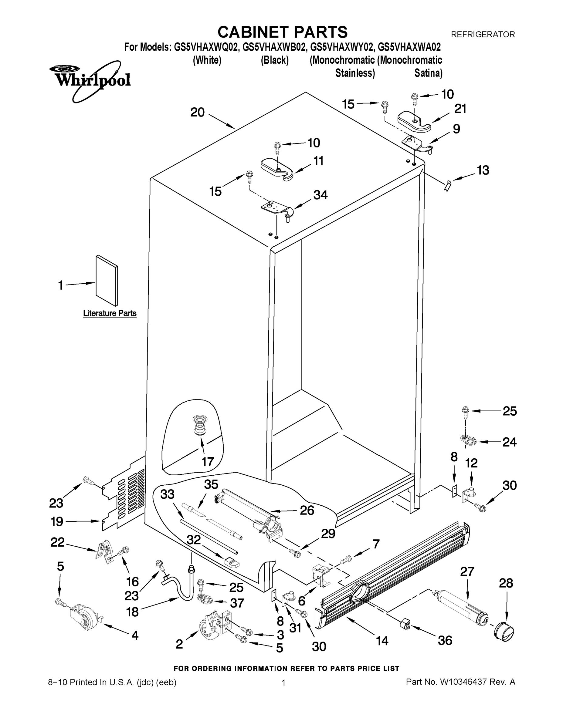 01 - CABINET PARTS