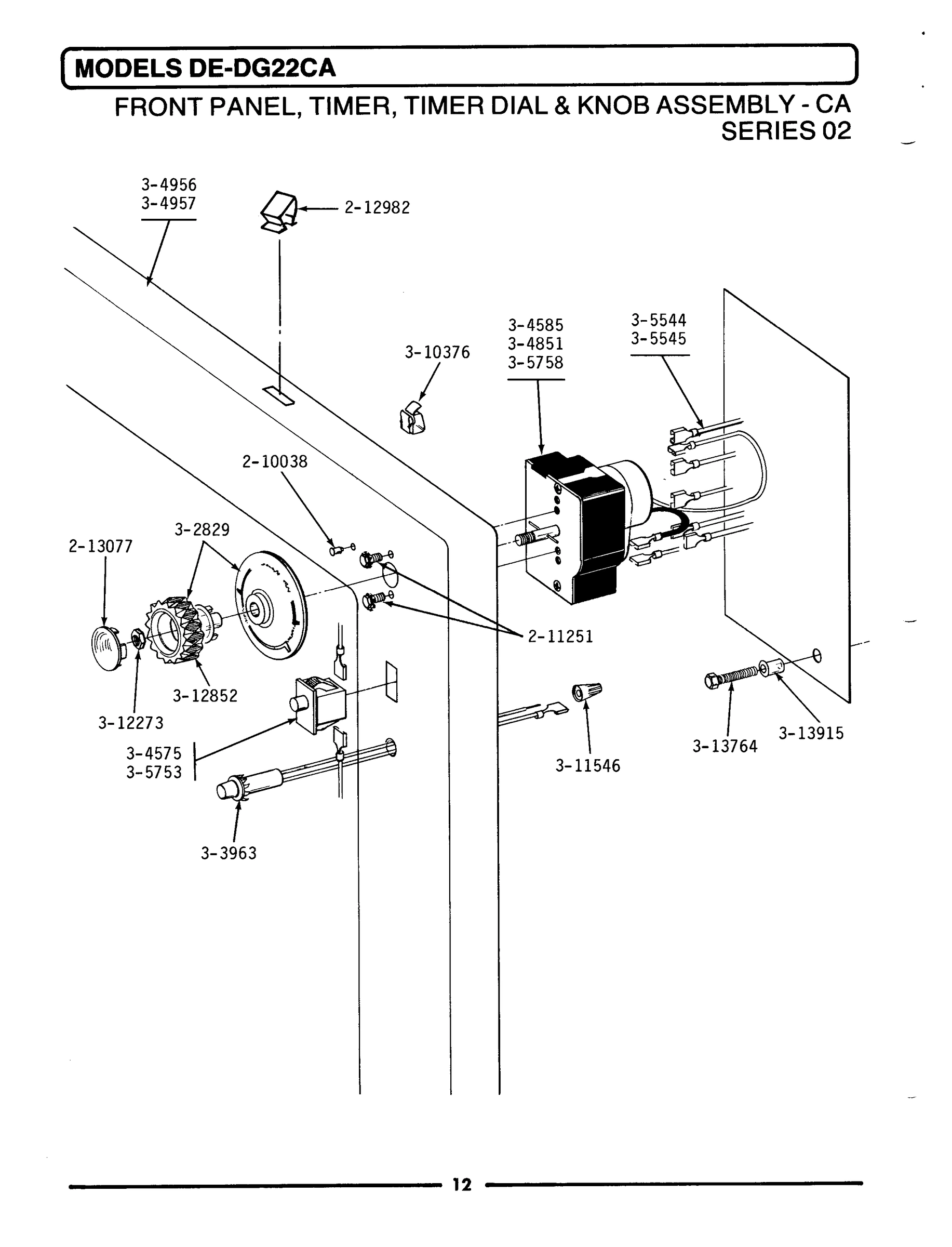 03 - FRONT PANEL, TIMER, TIMER DIAL & KNOB