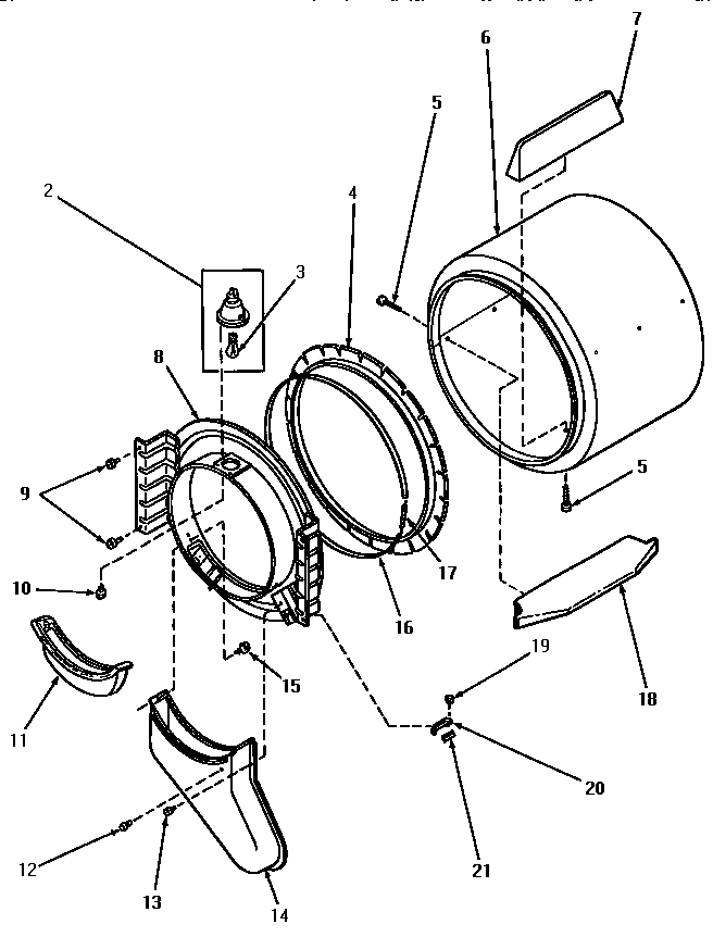 04 - FR BLKHD, AIR DUCT, FELT SEAL & CYLINDER