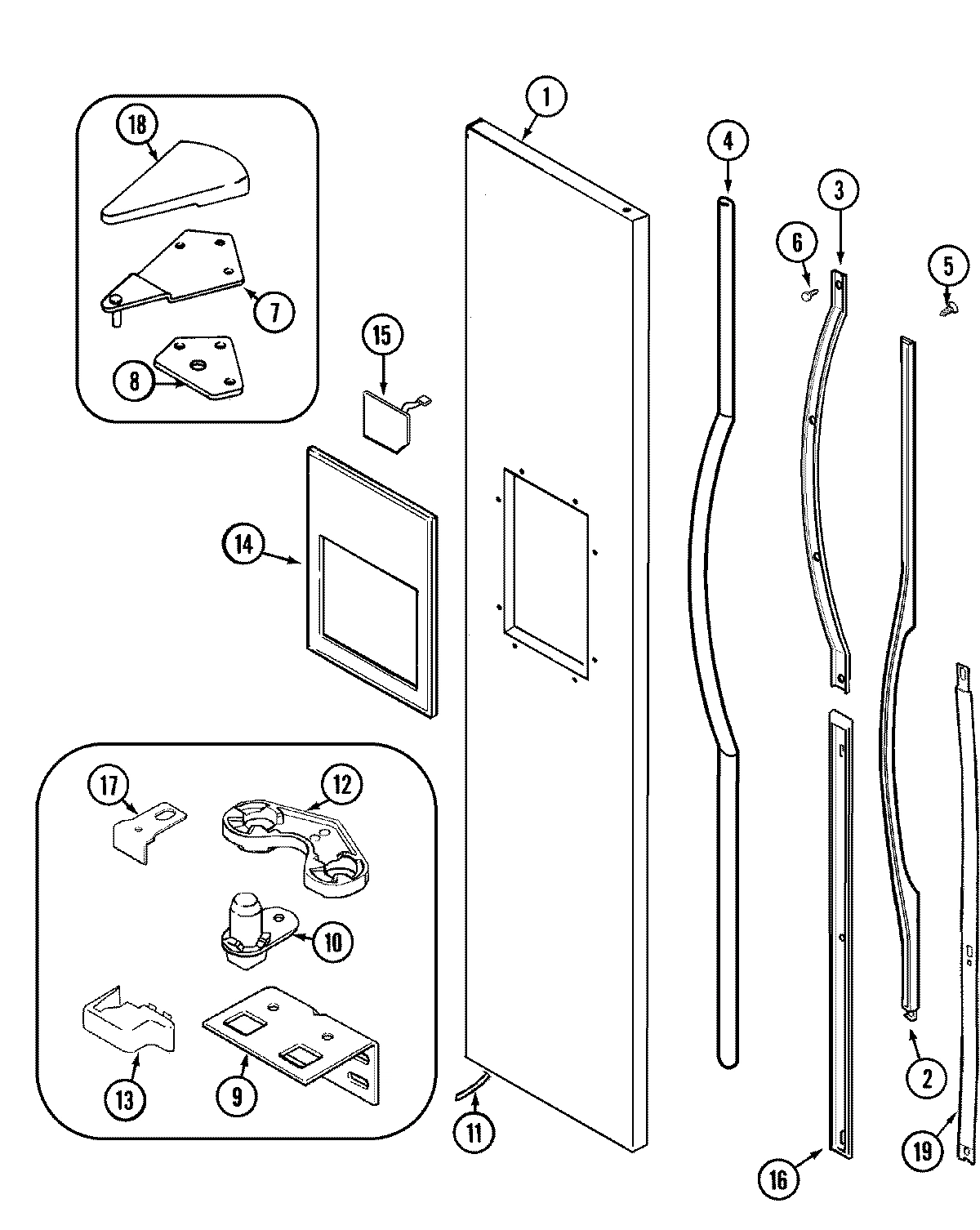 06 - FREEZER OUTER DOOR (JCD2389DEB/Q/W)