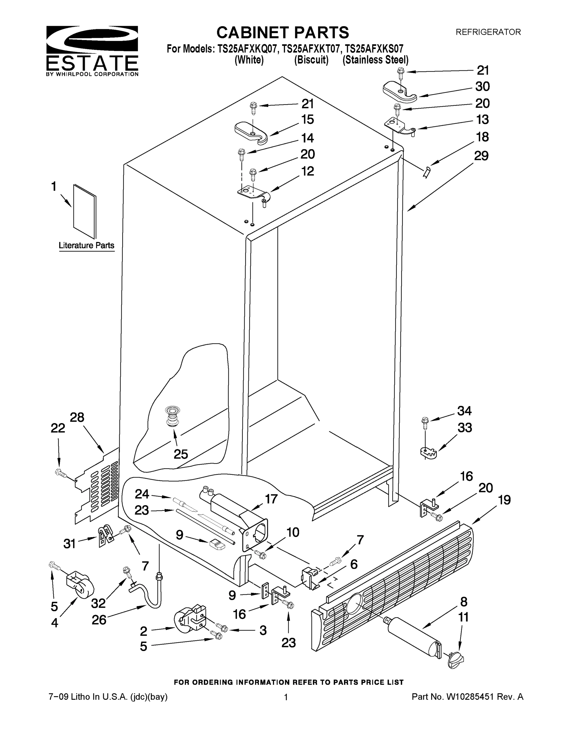 01 - CABINET PARTS