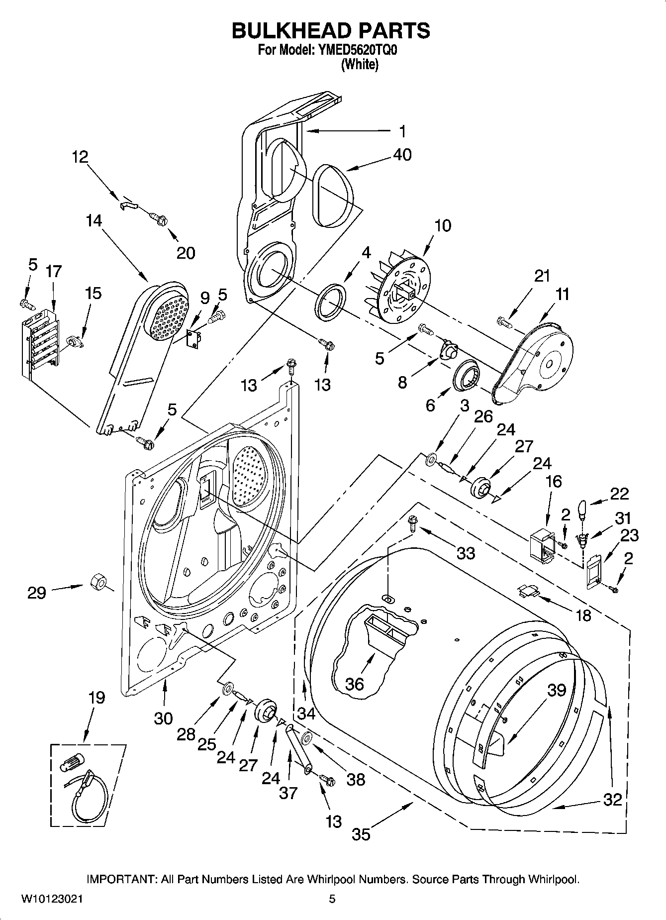 03 - BULKHEAD PARTS, OPTIONAL PARTS (NOT INCLUDED)