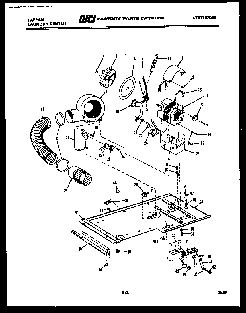 04 - DRYER MOTOR, BLOWER AND BELT