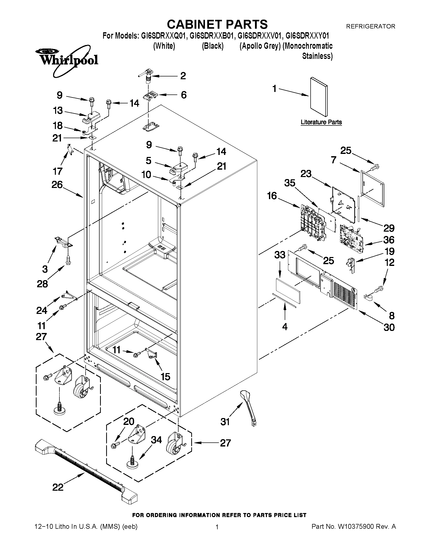 01 - CABINET PARTS