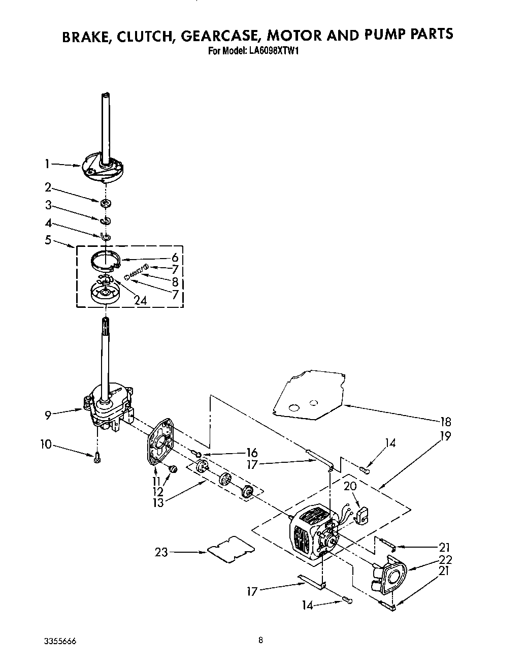 07 - BRAKE, CLUTCH, GEARCASE, MOTOR AND PUMP