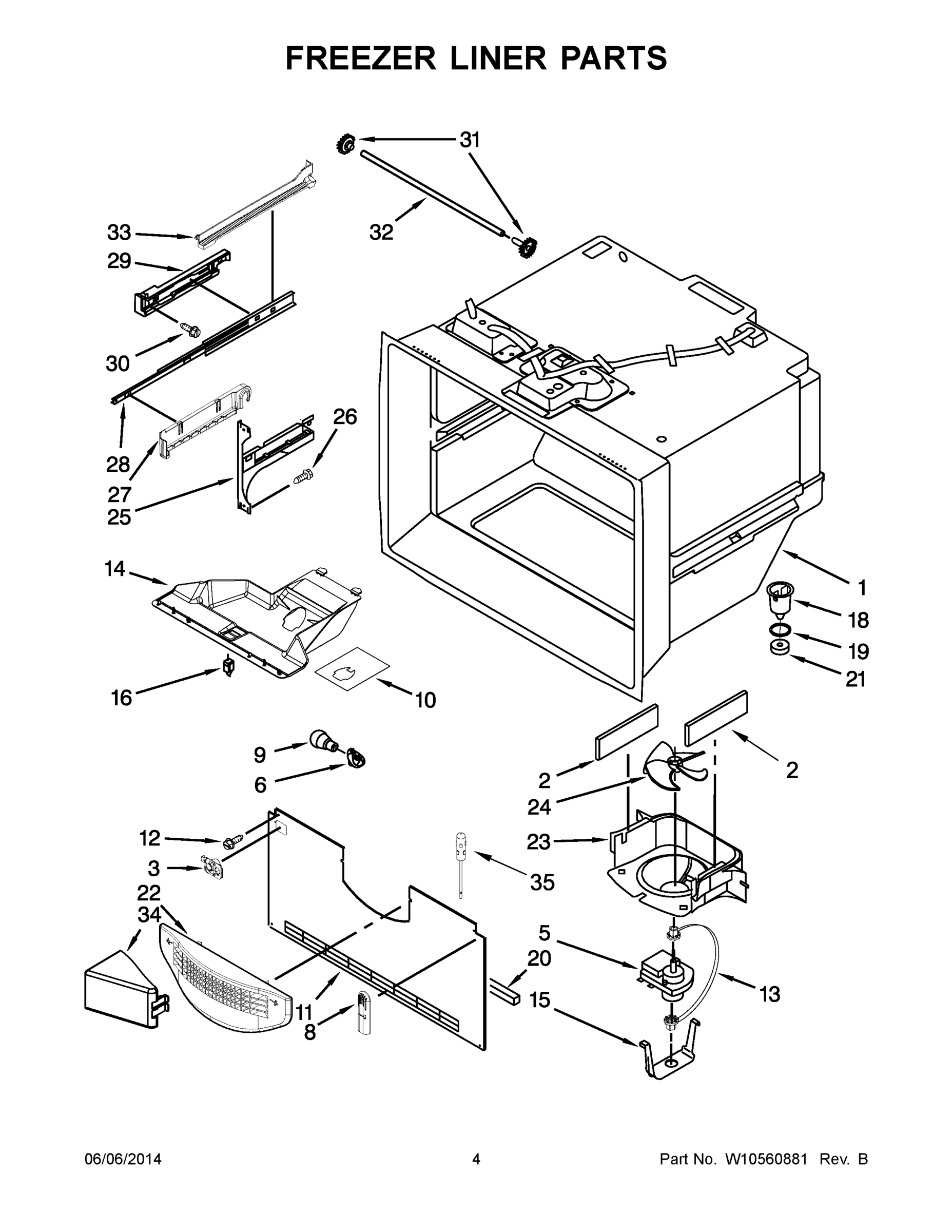 03 - FREEZER LINER PARTS