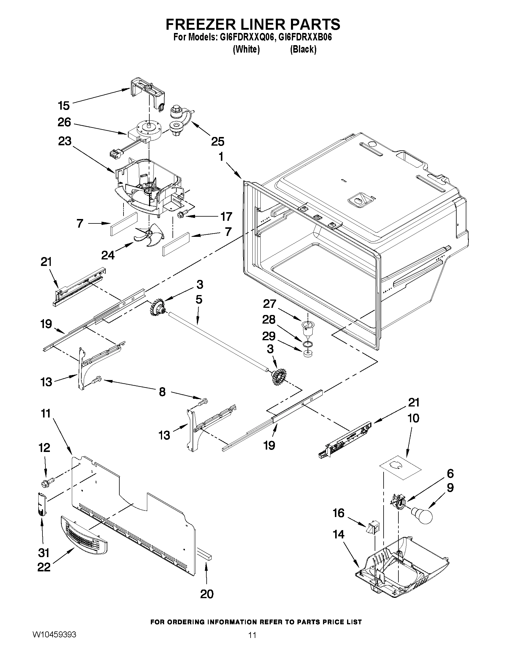 06 - FREEZER LINER PARTS