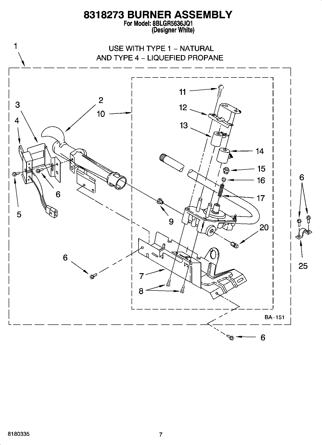 04 - 8318273 BURNER ASSEMBLY