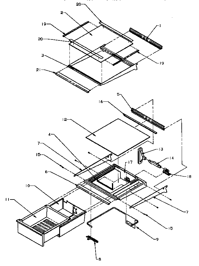 15 - REF SHELVING AND DRAWERS