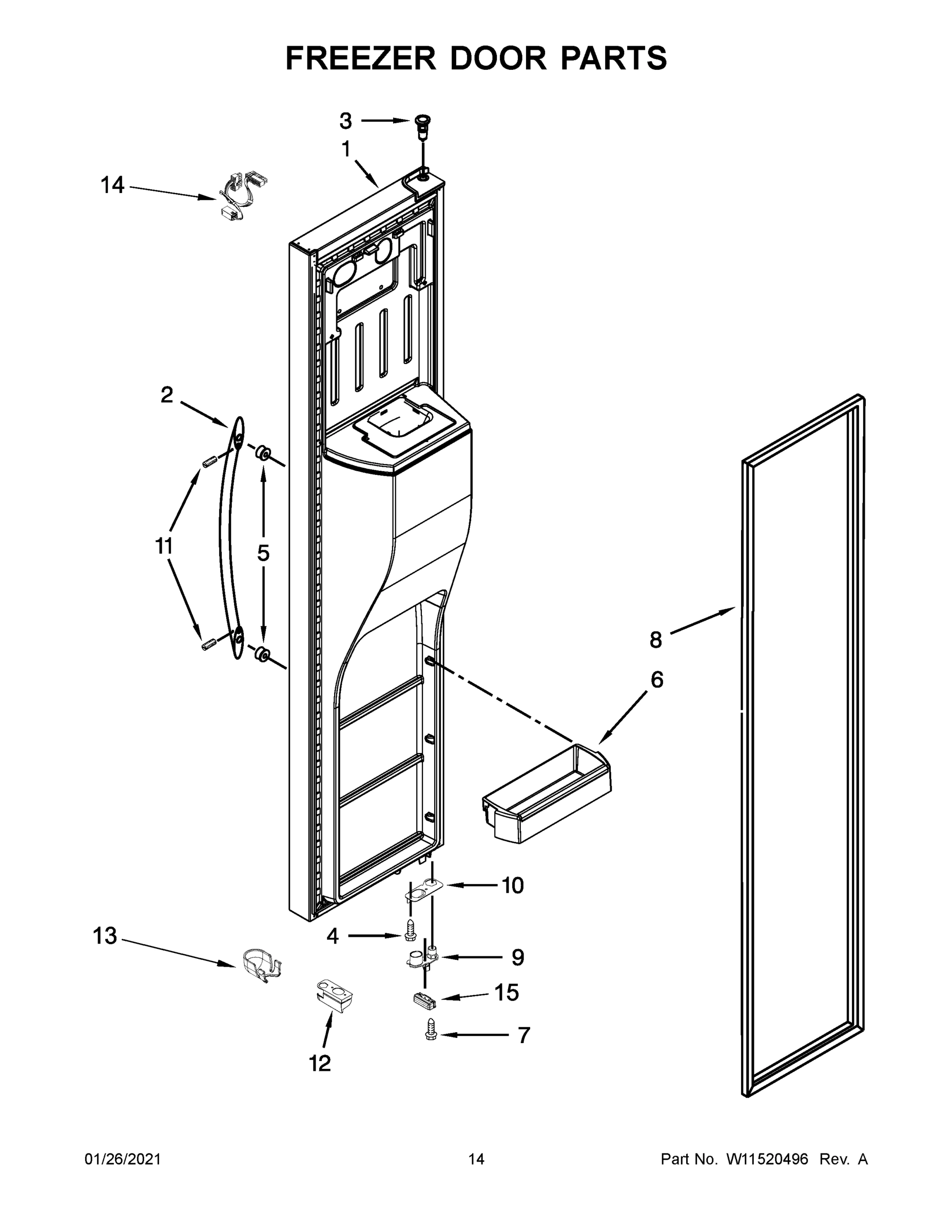 08 - FREEZER DOOR PARTS