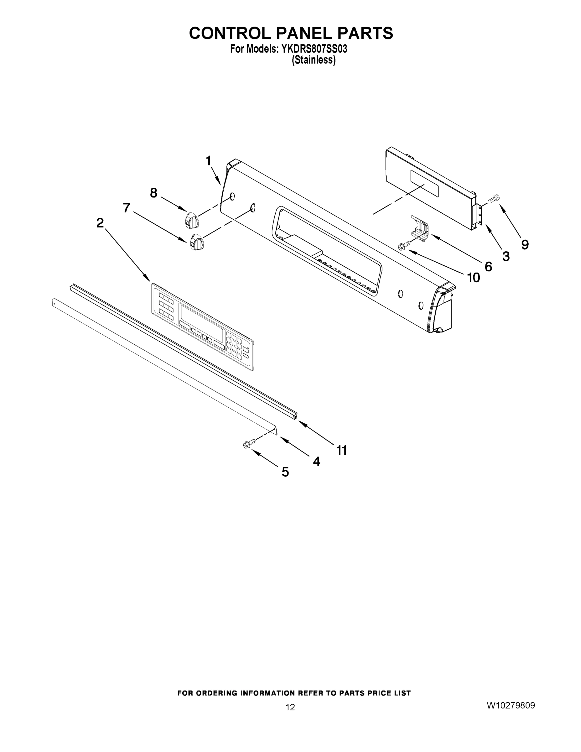 09 - CONTROL PANEL PARTS